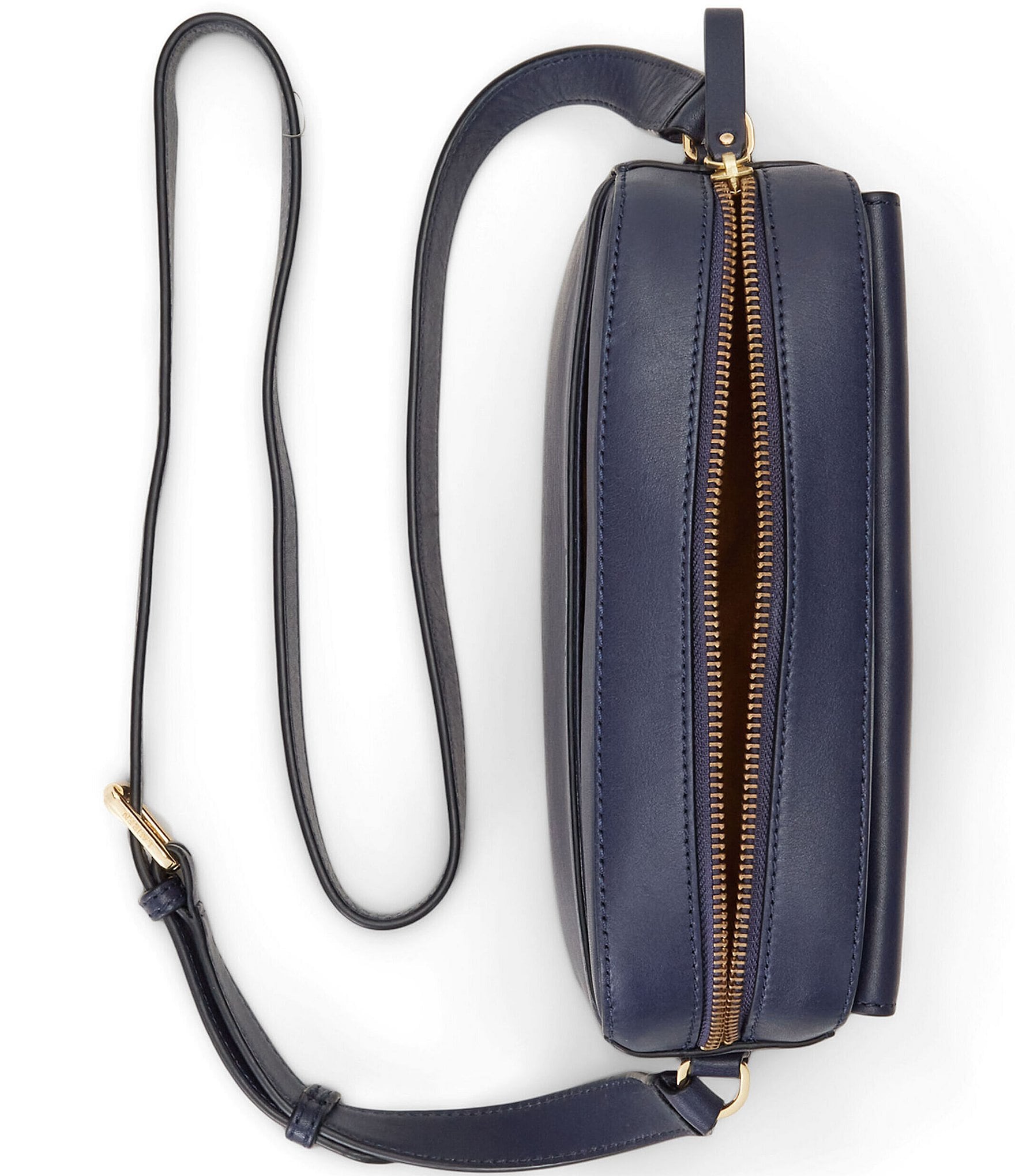 Lauren Ralph Lauren Leather Marcy Camera Crossbody Bag