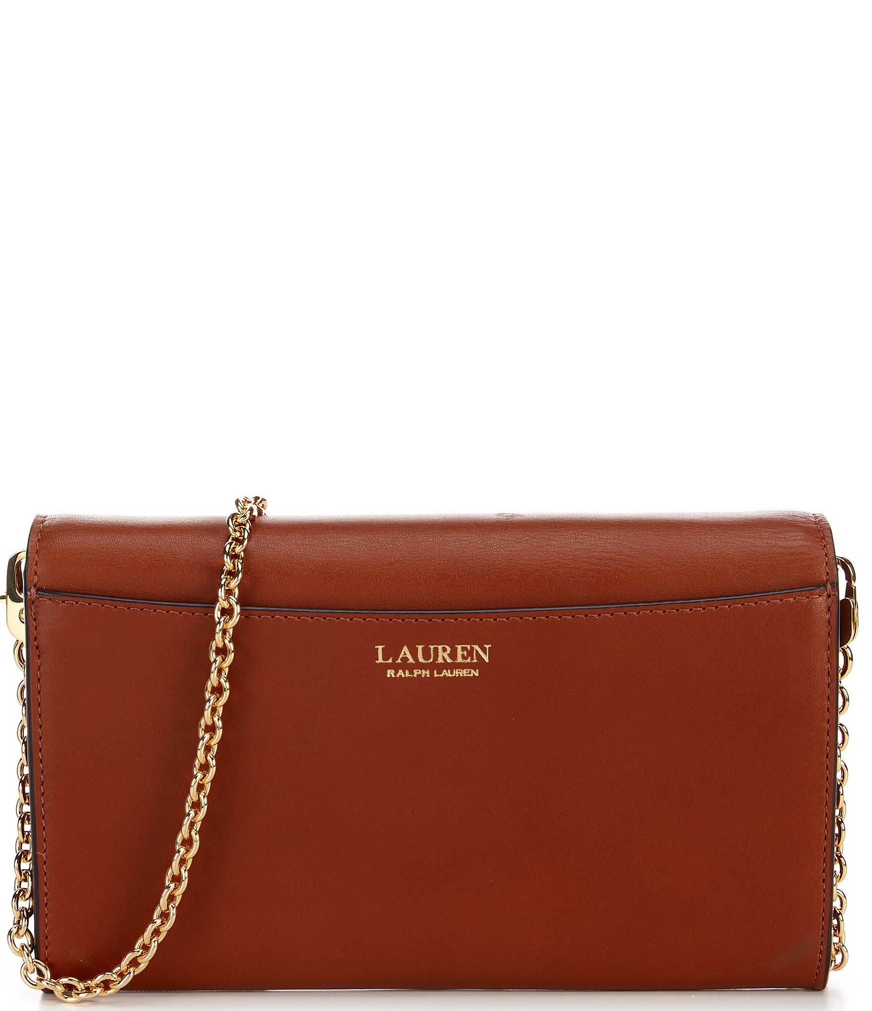 Lauren Ralph Lauren Adair Leather Wallet Crossbody Bag