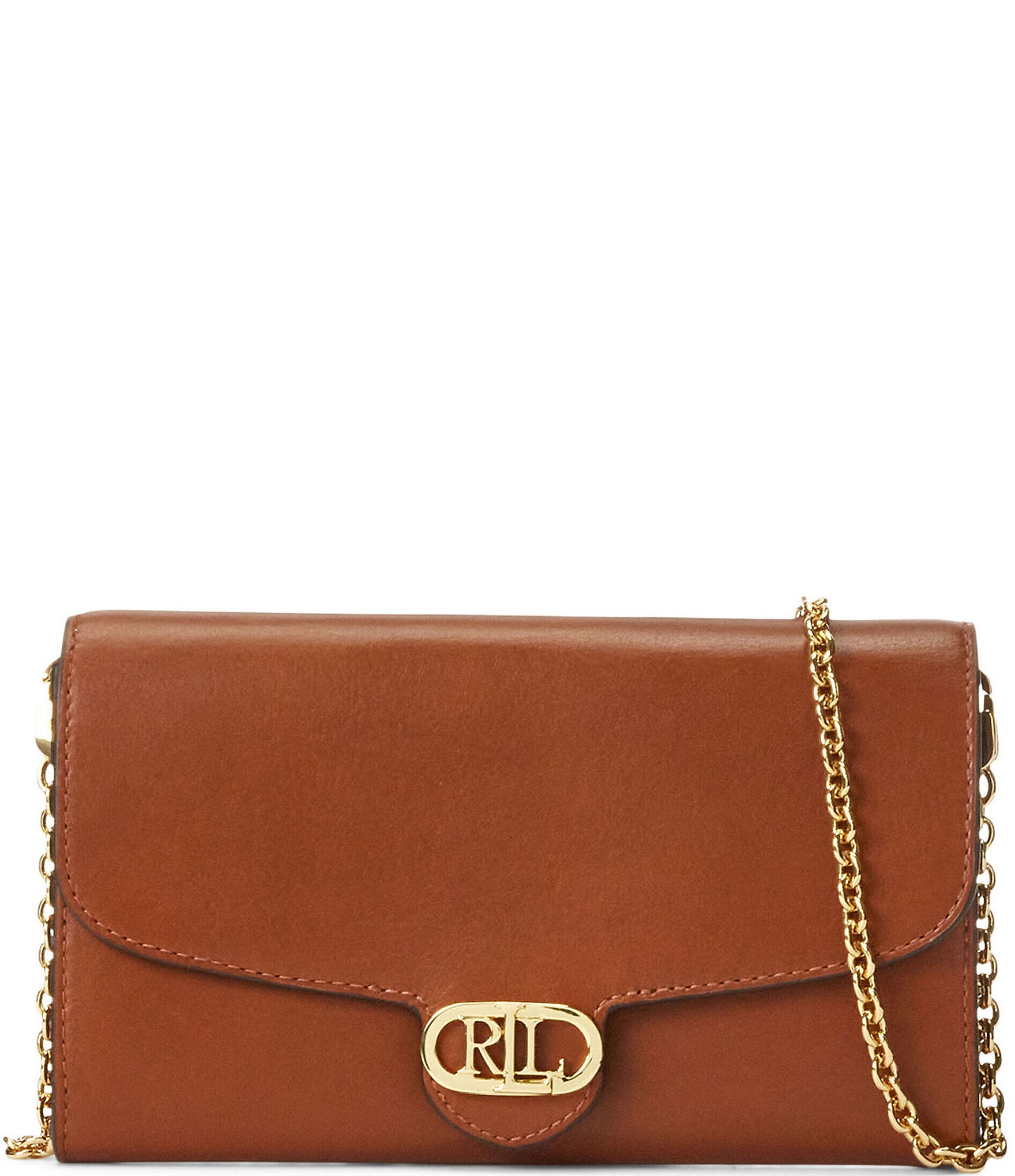 Lauren Ralph Lauren Adair Leather Wallet Crossbody Bag