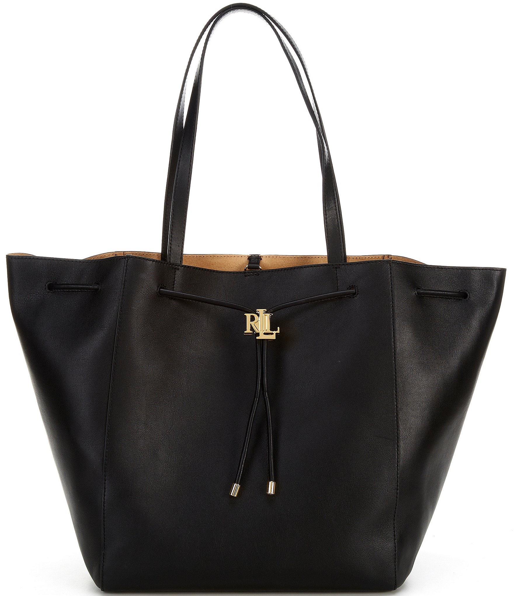 Lauren Ralph Lauren Leather Medium Andie Drawstring Tote Bag | Dillard's