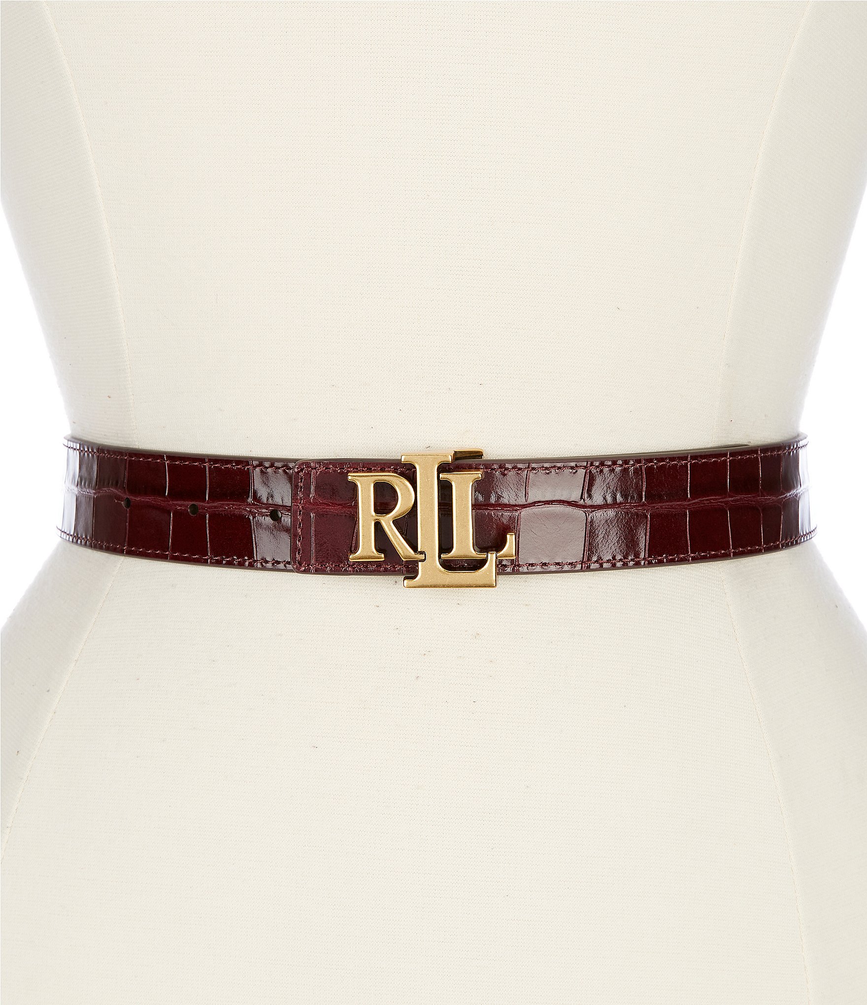 Ralph lauren crocodile belt best sale