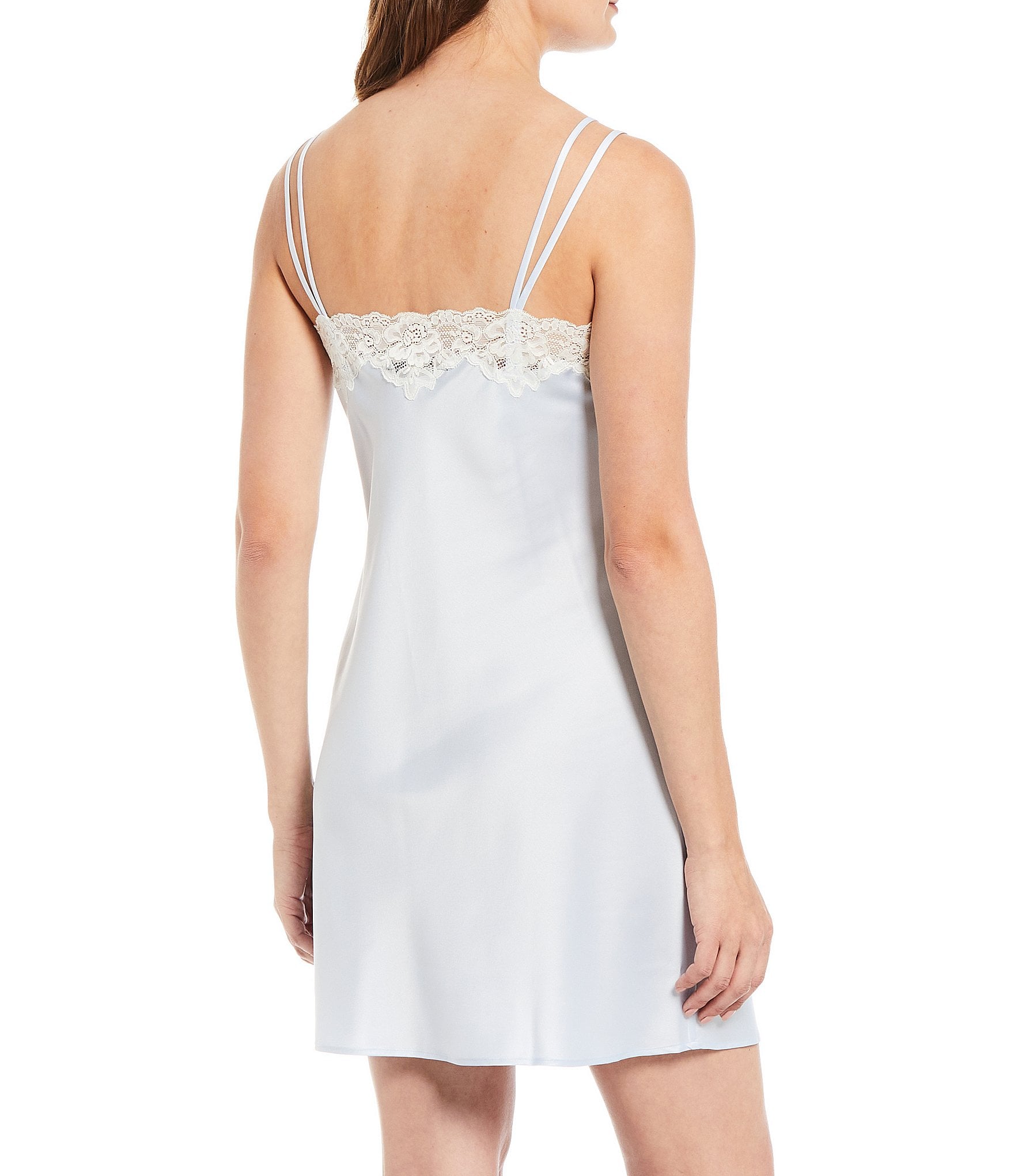 Lauren Ralph Lauren Matte Satin & Lace Sleeveless Bridal Chemise