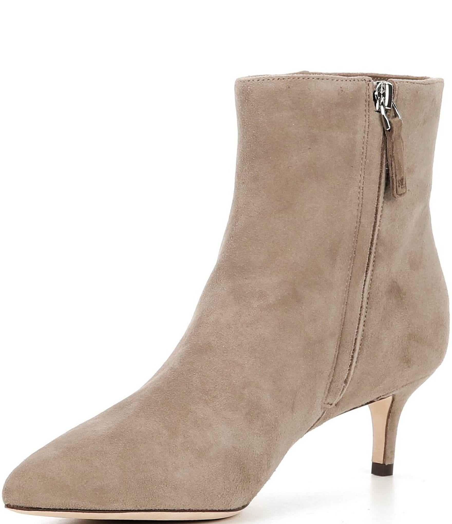 Lauren Ralph Lauren McKay Suede Kitten Heel Booties
