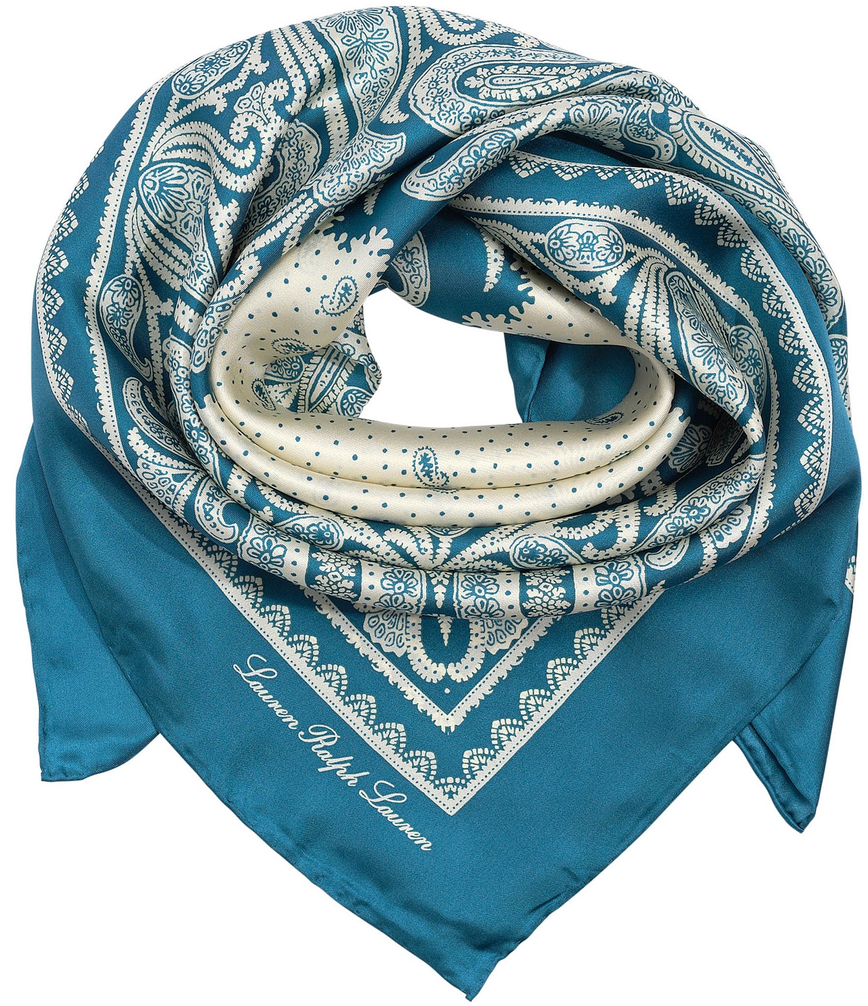 Lauren Ralph Lauren Paisley Bandana Silk Square Scarf