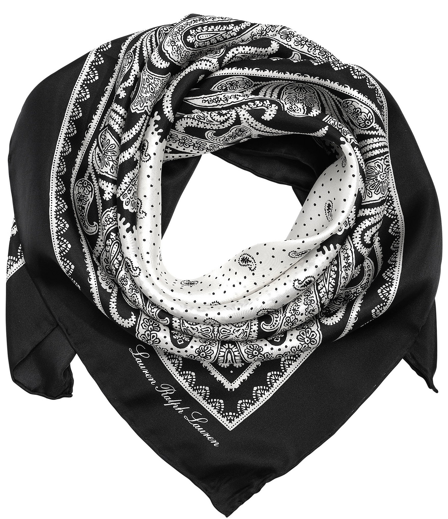 Lauren Ralph Lauren Paisley Bandana Silk Square Scarf