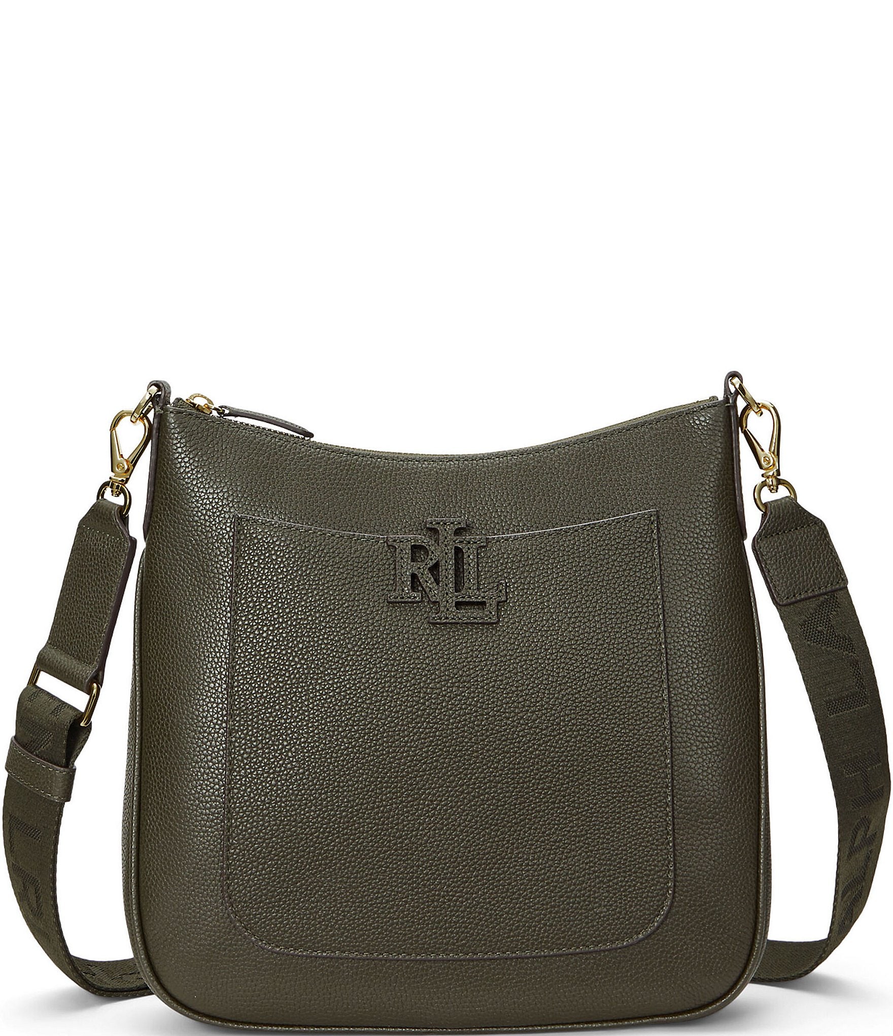 Lauren Ralph Lauren Pebbled Leather Large Cameryn Crossbody Bag