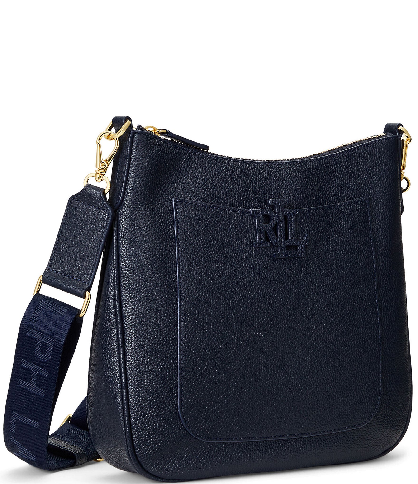 Lauren Ralph Lauren Pebbled Leather Large Cameryn Crossbody Bag