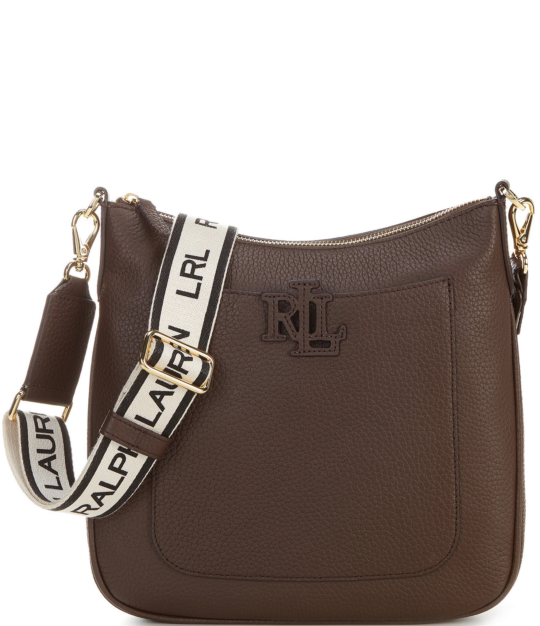 Lauren Ralph Lauren Pebbled Leather Large Cameryn Crossbody Bag | Dillard's