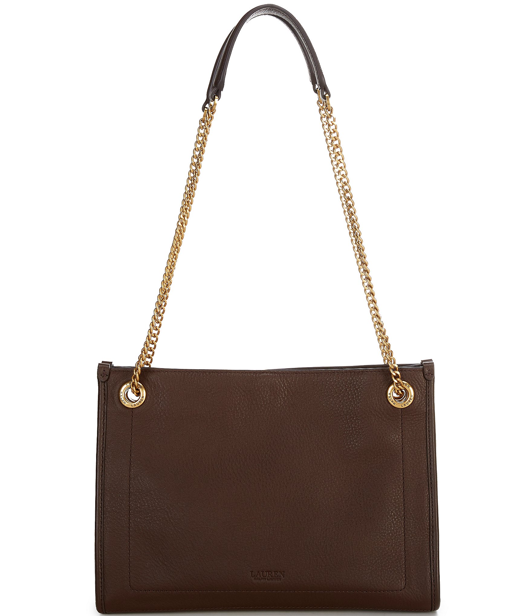 Lauren Ralph Lauren Pebbled Leather Medium Bradley Tote Bag