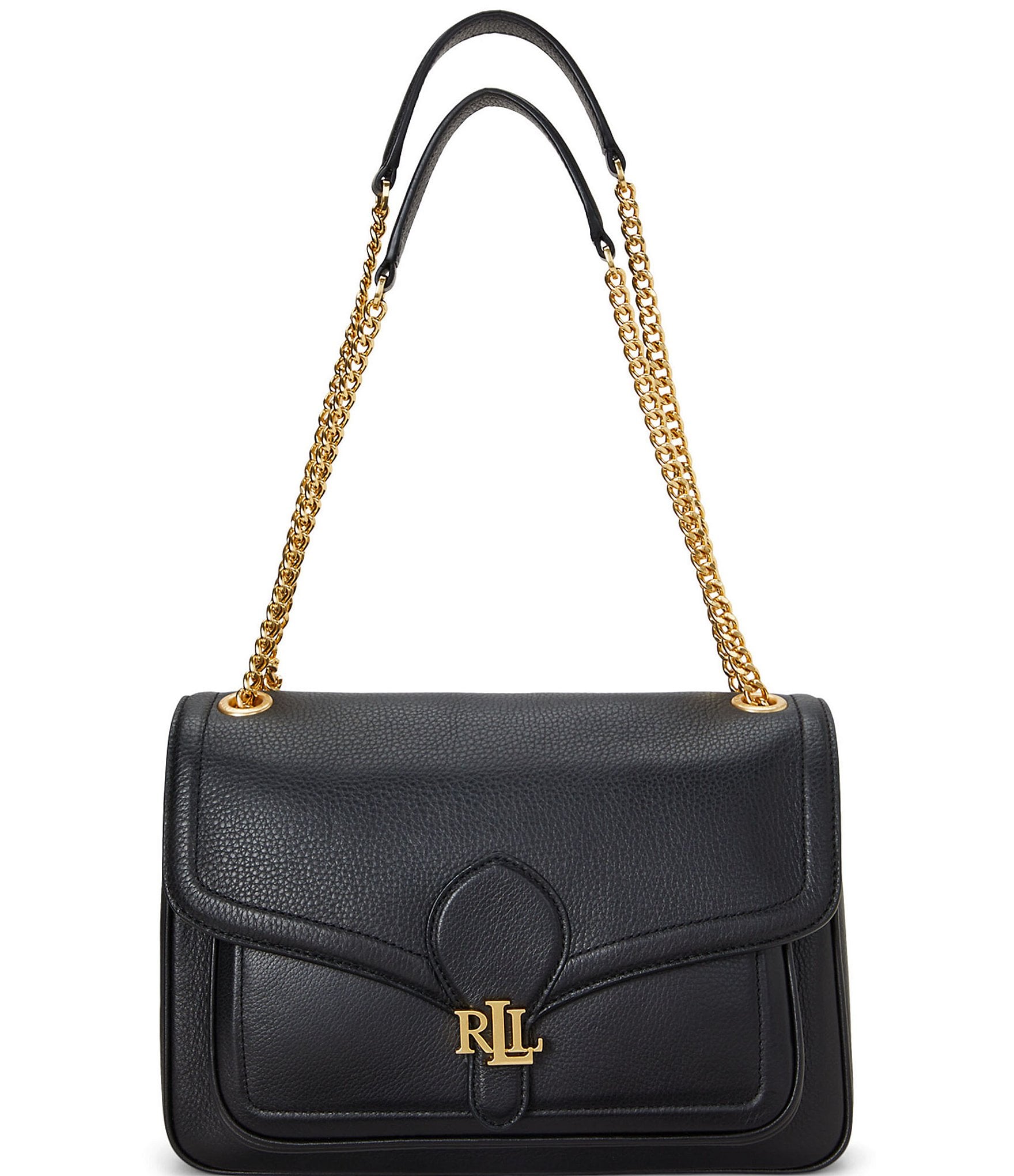 Lauren Ralph Lauren Pebbled Medium Bradley Convertible Shoulder Bag