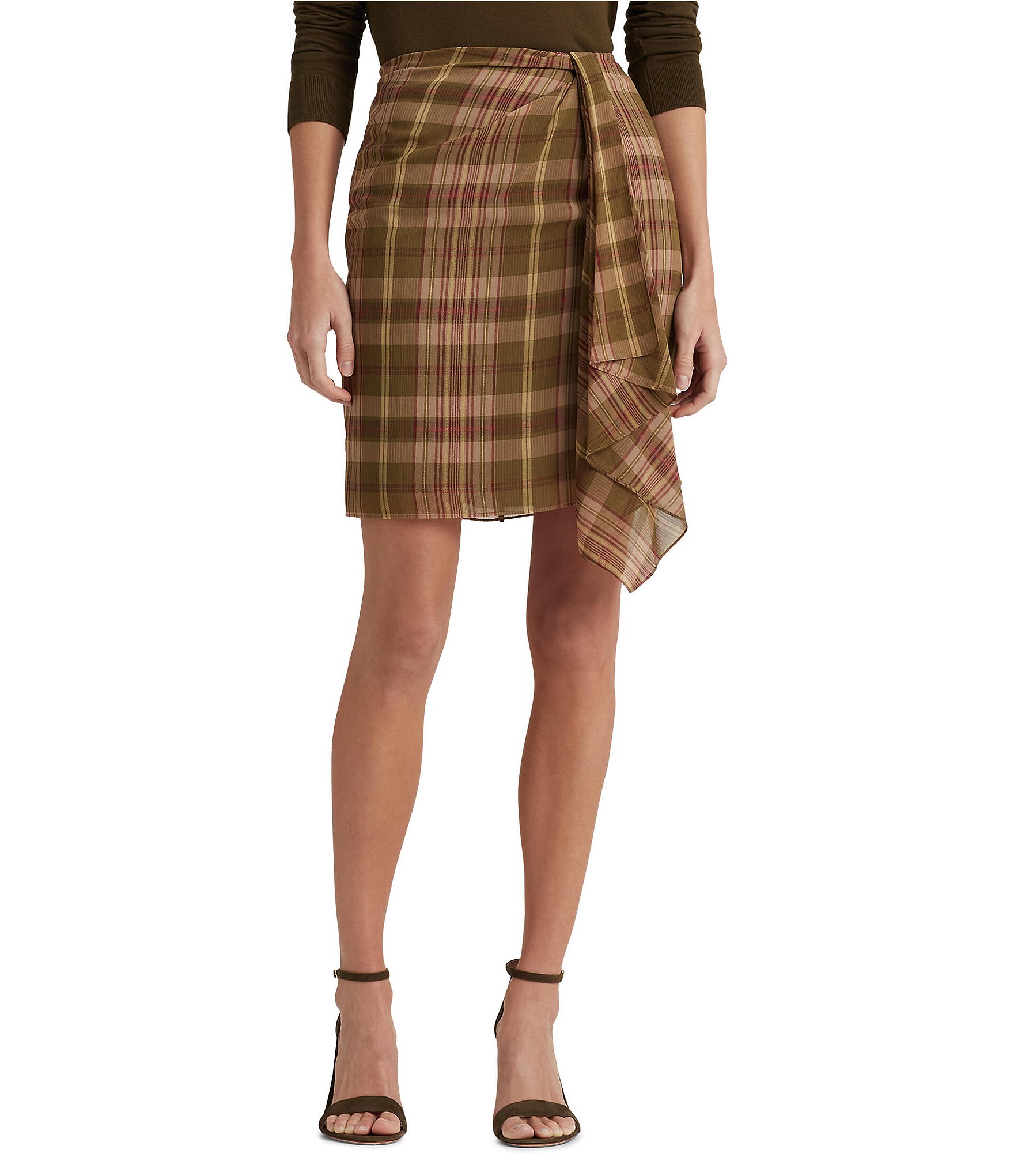 Plaid skirt outlet ruffle