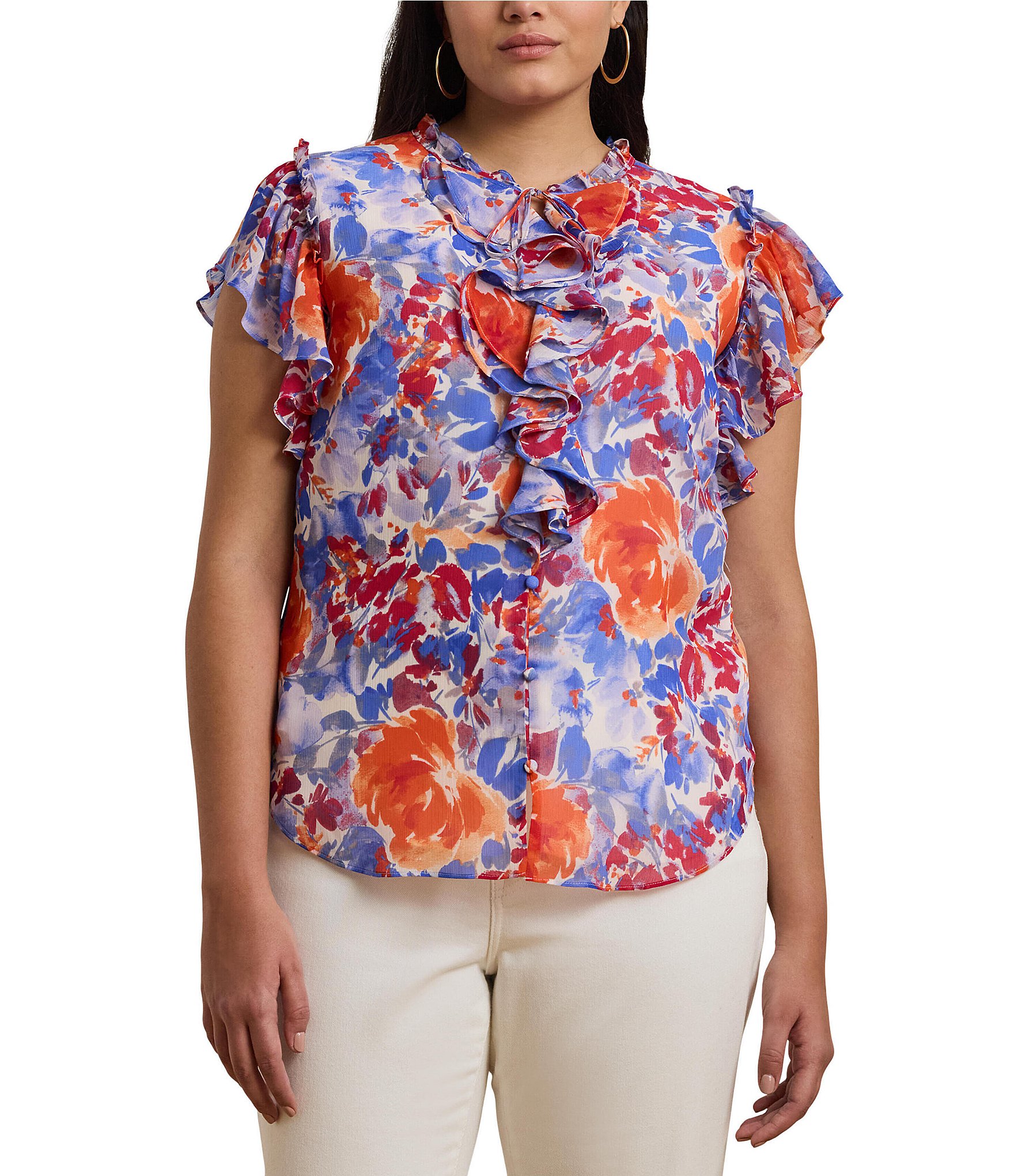 Georgette Blouse With Ruffles | Blumarine