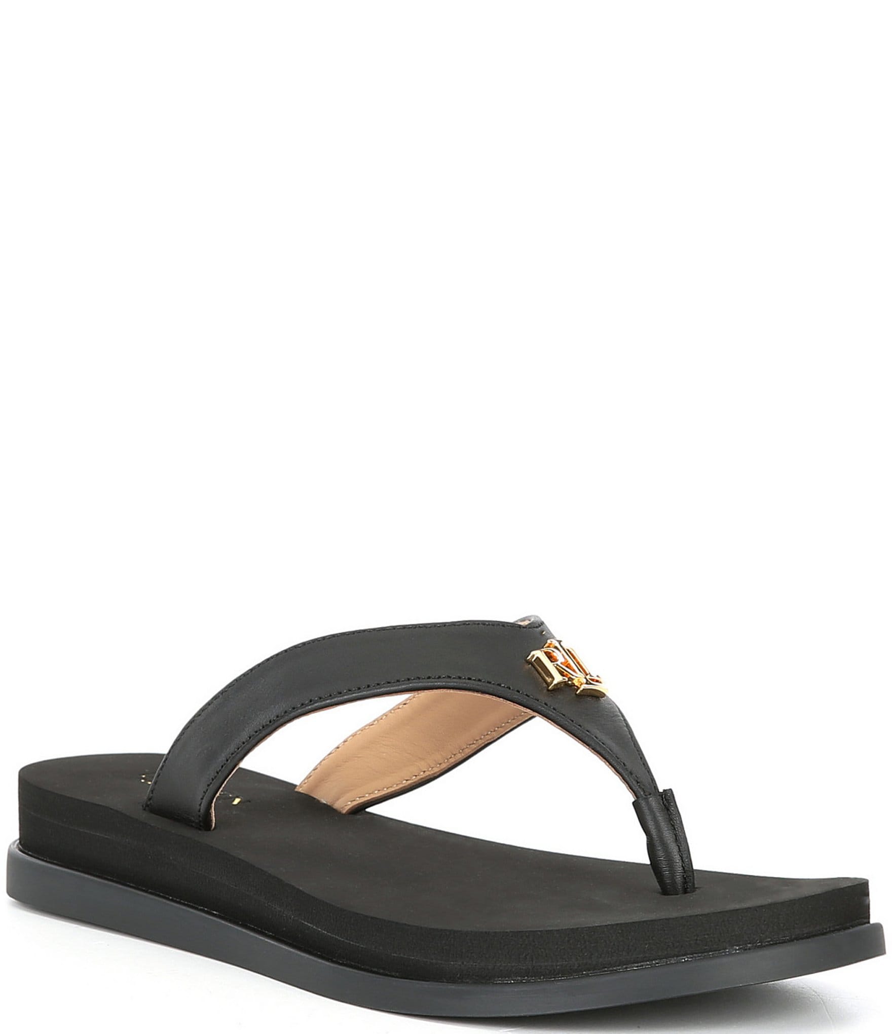 Lauren Ralph Lauren Regina Nappa Leather Flip Flop Sandals Dillard s