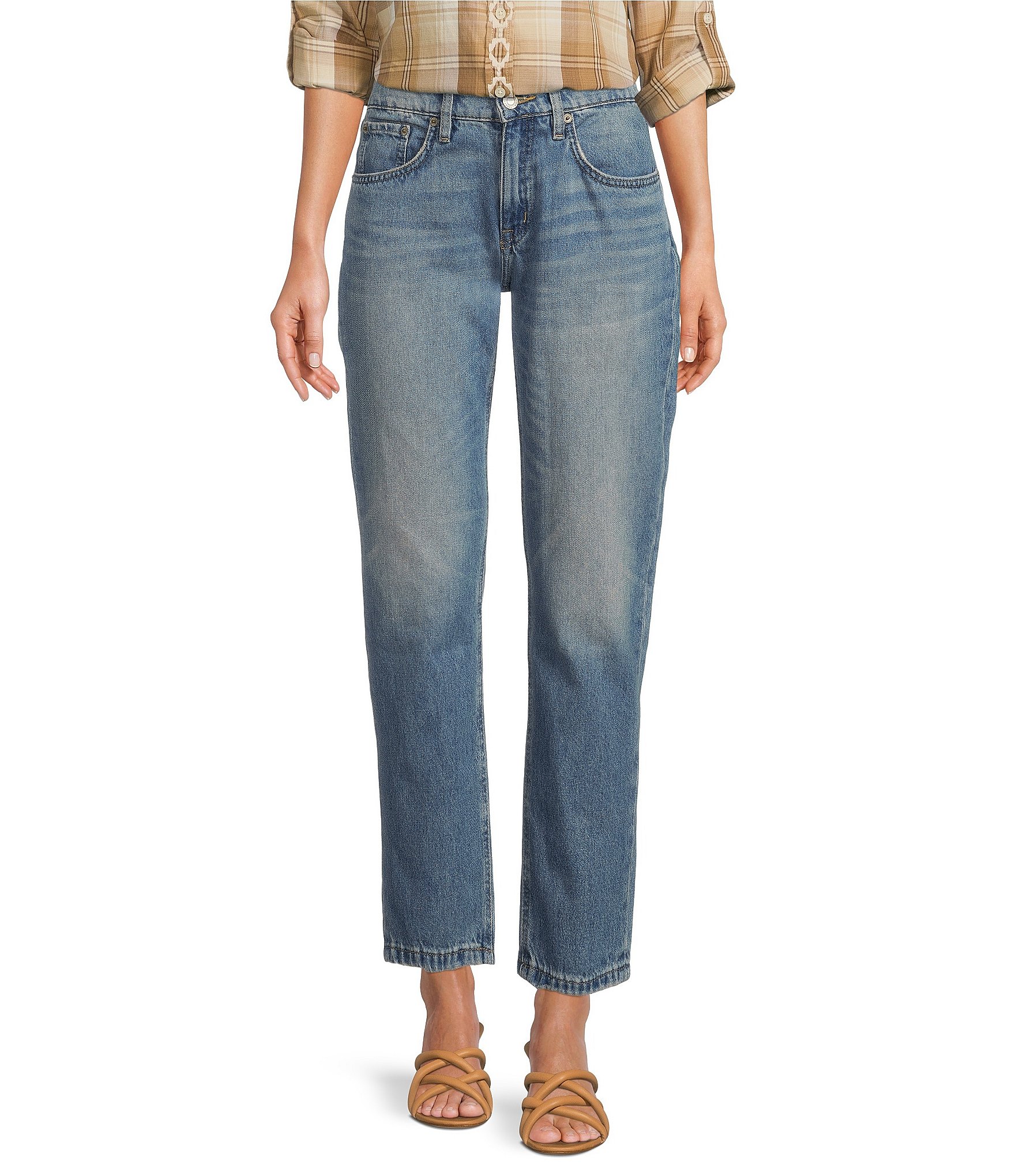 Lauren Ralph Lauren Relaxed Mid Rise Tapered Ankle Jeans | Dillard's