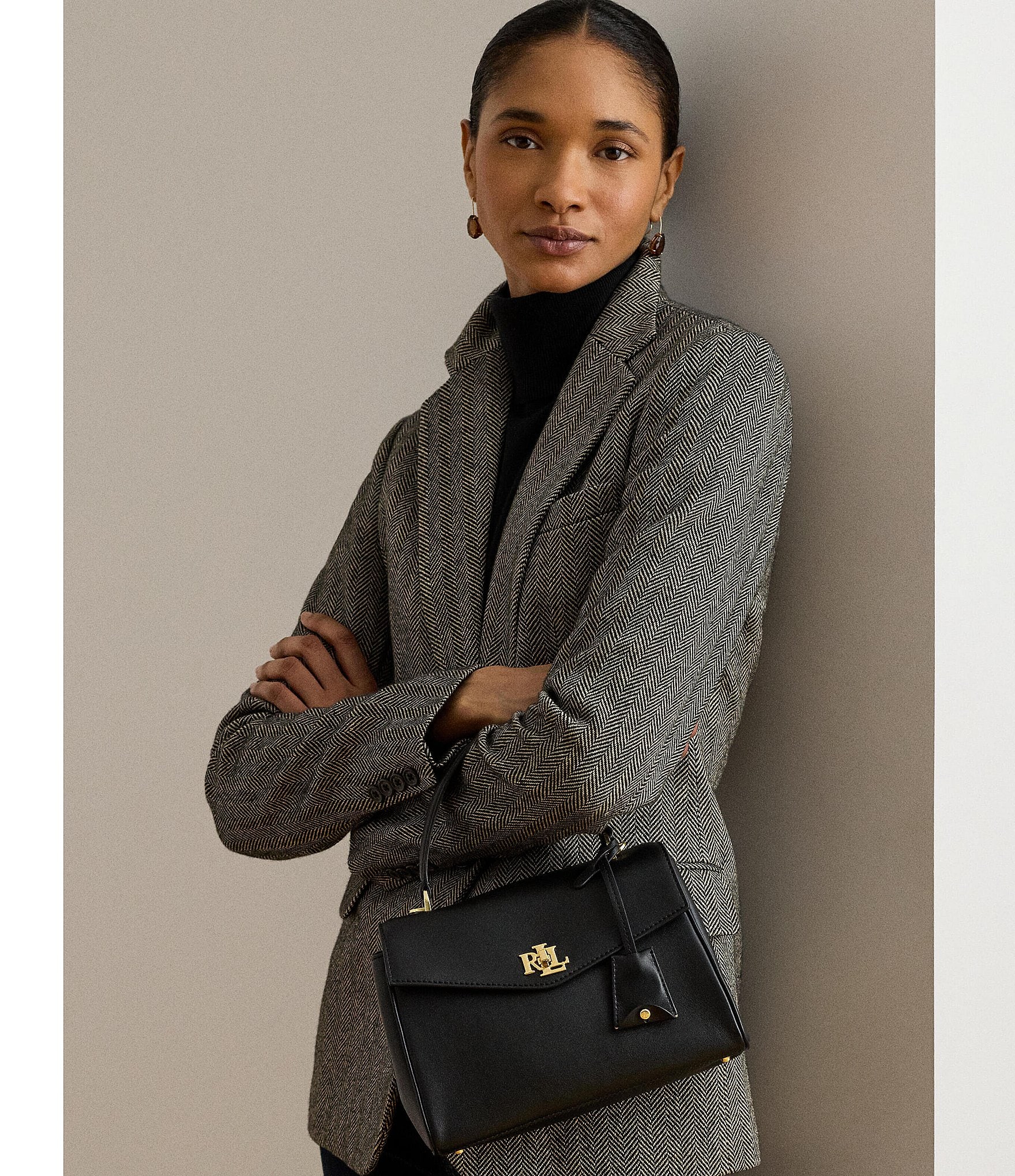Lauren Ralph Lauren Small Farrah Solid Soft Satchel Bag