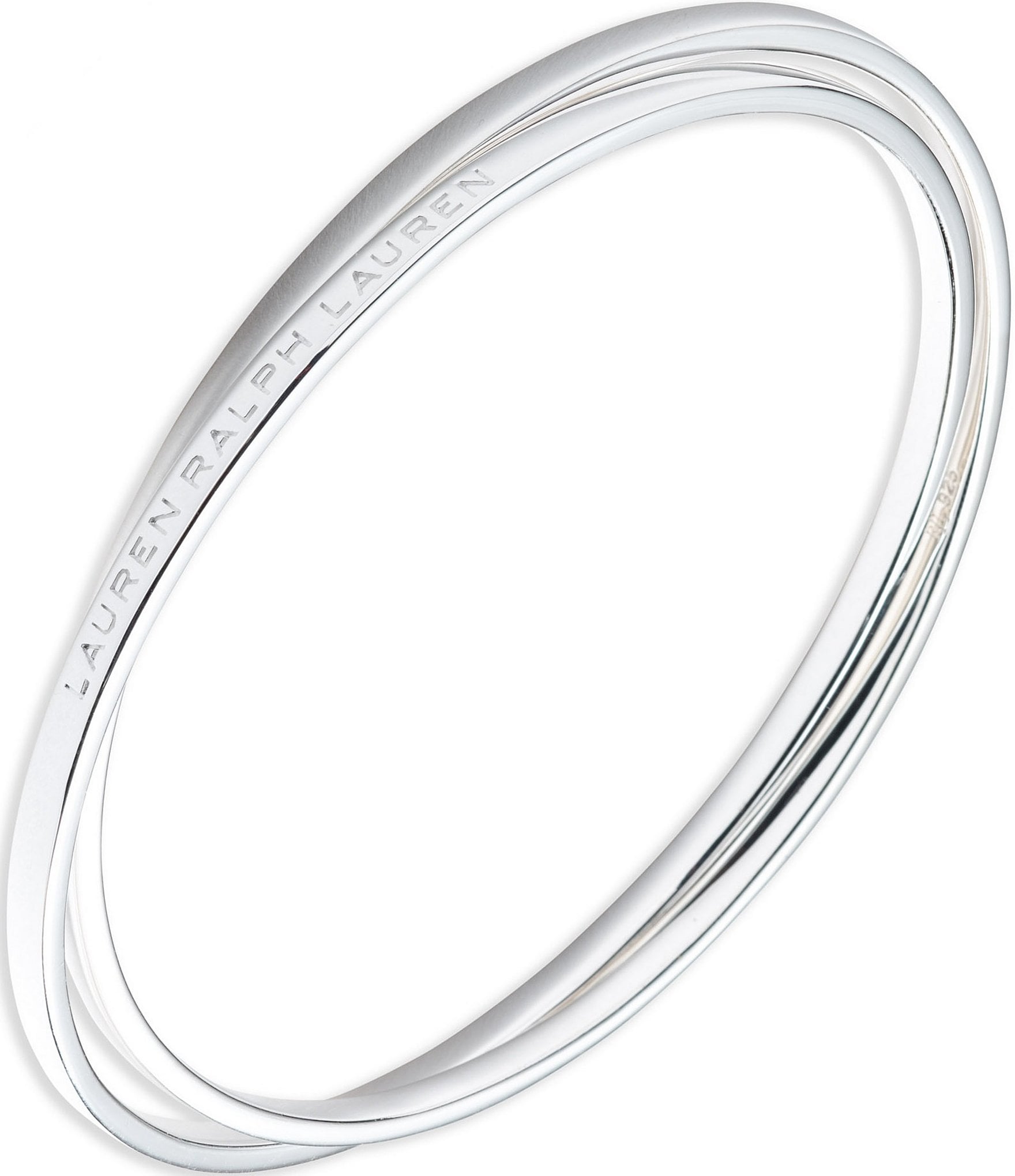 Lauren Ralph Lauren Sterling Silver Logo Bangle Bracelet