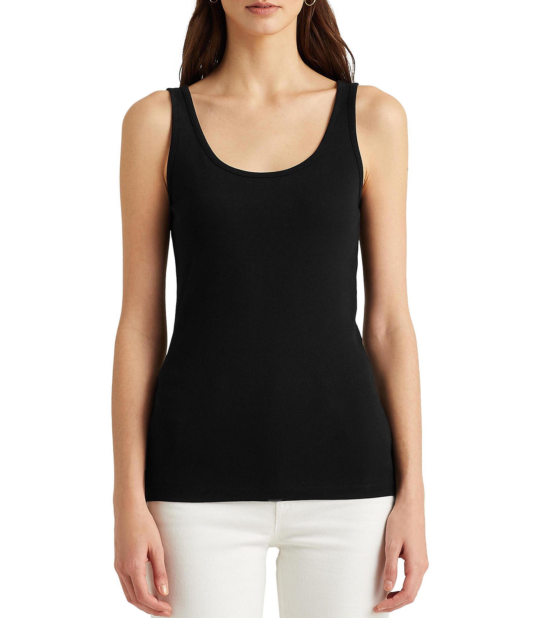 Cotton tank top in black - Vince