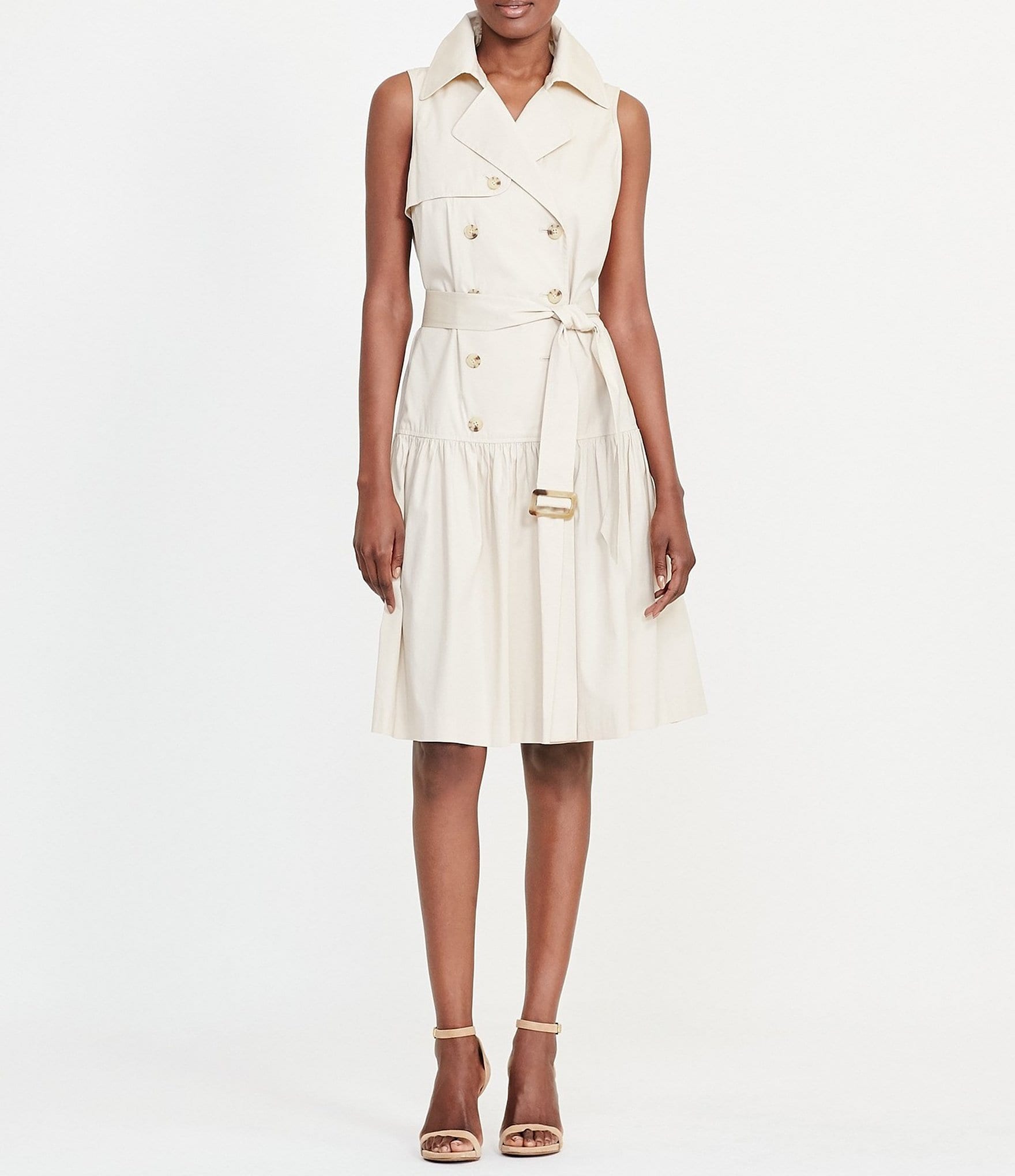 Lauren Ralph Lauren Stretch Cotton Trench Dress | Dillards
