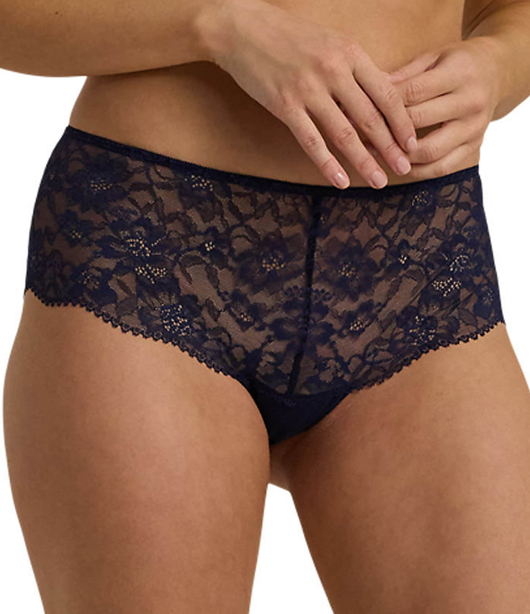 Lauren Ralph Lauren Stretch Lace Moderate Coverage Cheeky Hipster Panty