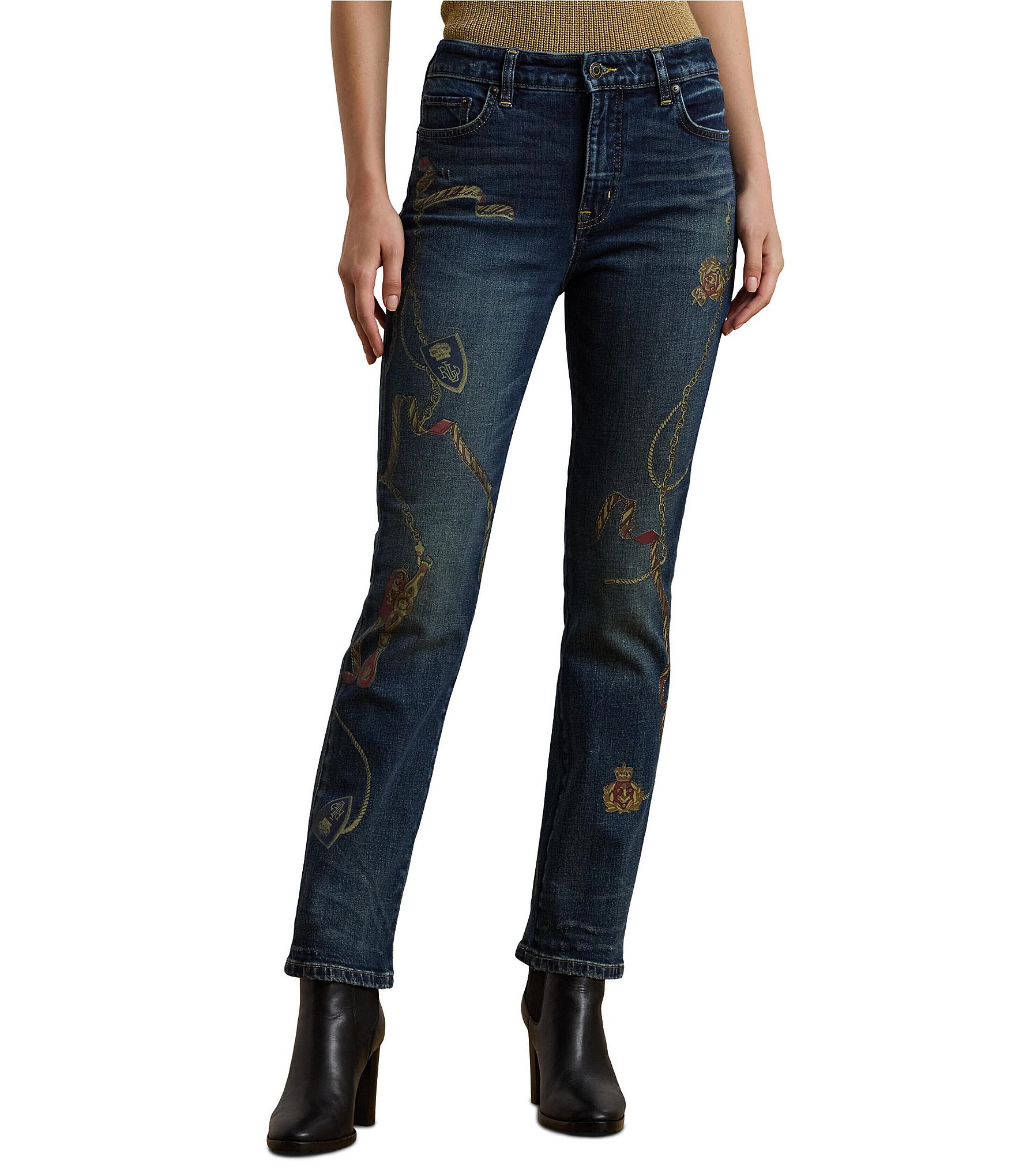 Lauren Ralph Lauren Women's Size 16 High-Rise Straight 2024 Ankle Jeans NWT $99.50