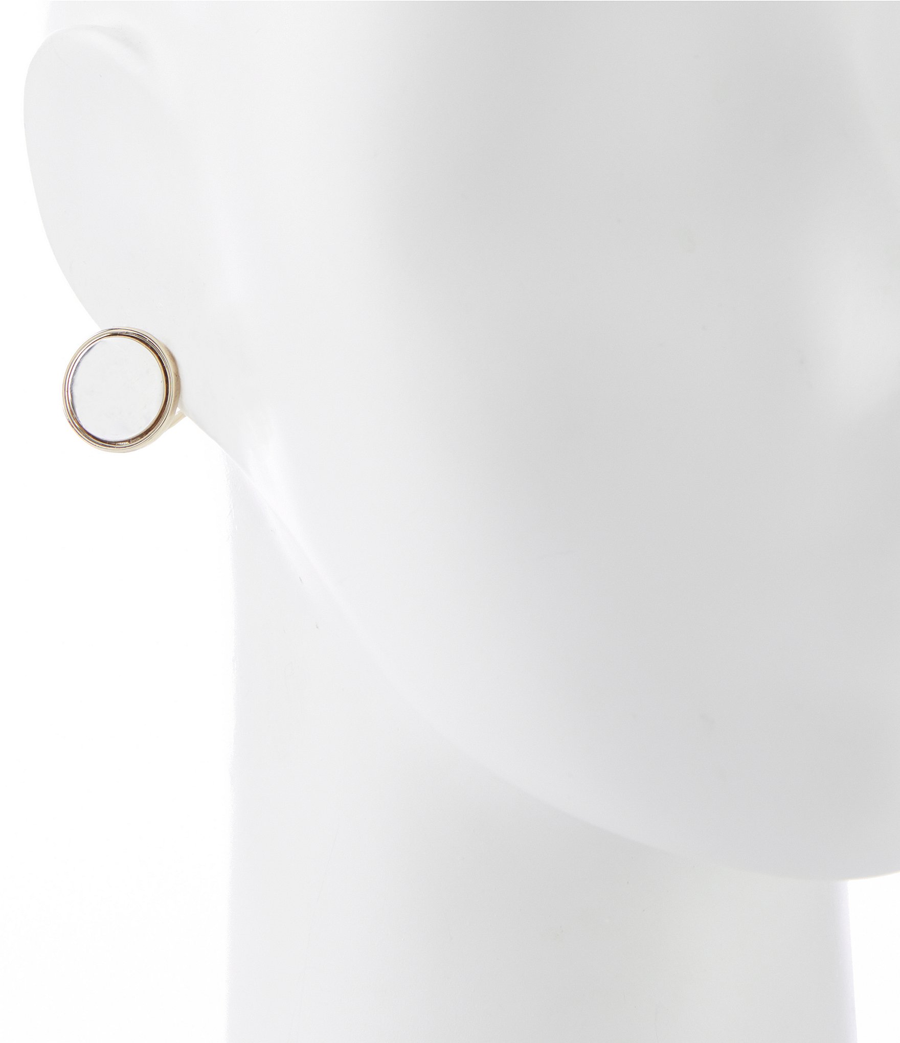 Lauren Ralph Lauren Two Tone Clip-On Button Stud Earrings