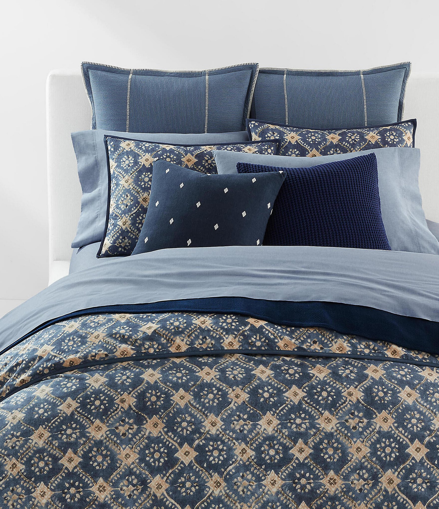 Lauren Ralph Lauren Walker Geometric Motif Cotton Duvet Cover Set