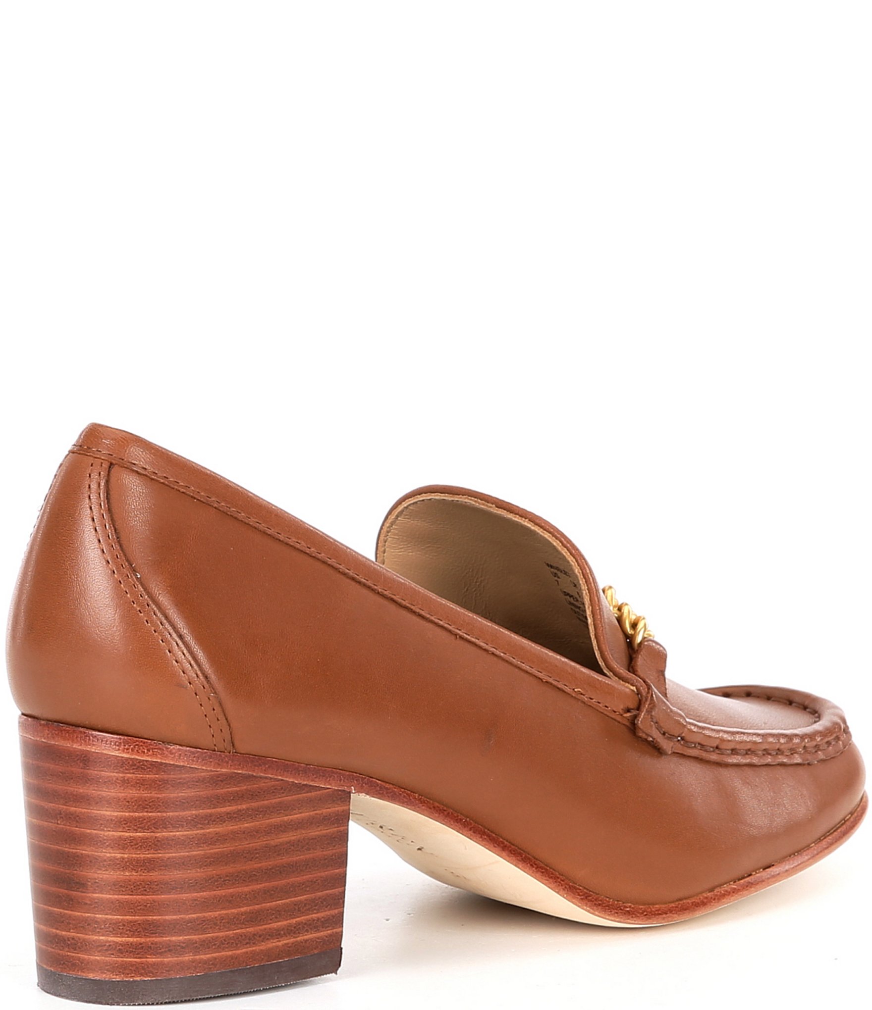 Lauren Ralph Lauren Winslet Burnished Leather Loafer Pumps