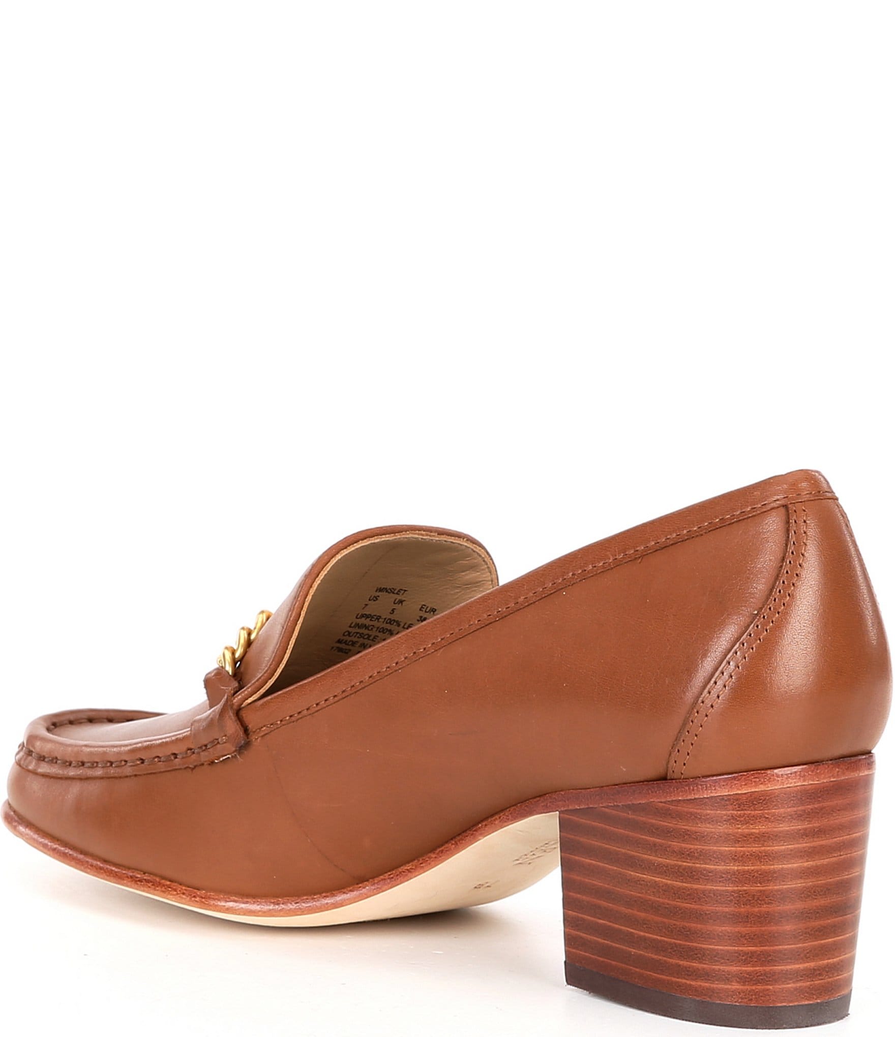 Lauren Ralph Lauren Winslet Burnished Leather Loafer Pumps