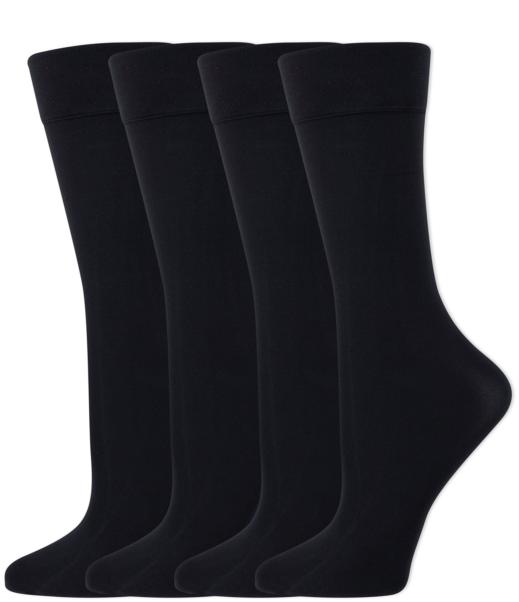 Lauren Ralph Lauren Women's Multi Texture Trouser Socks, 4 Pack