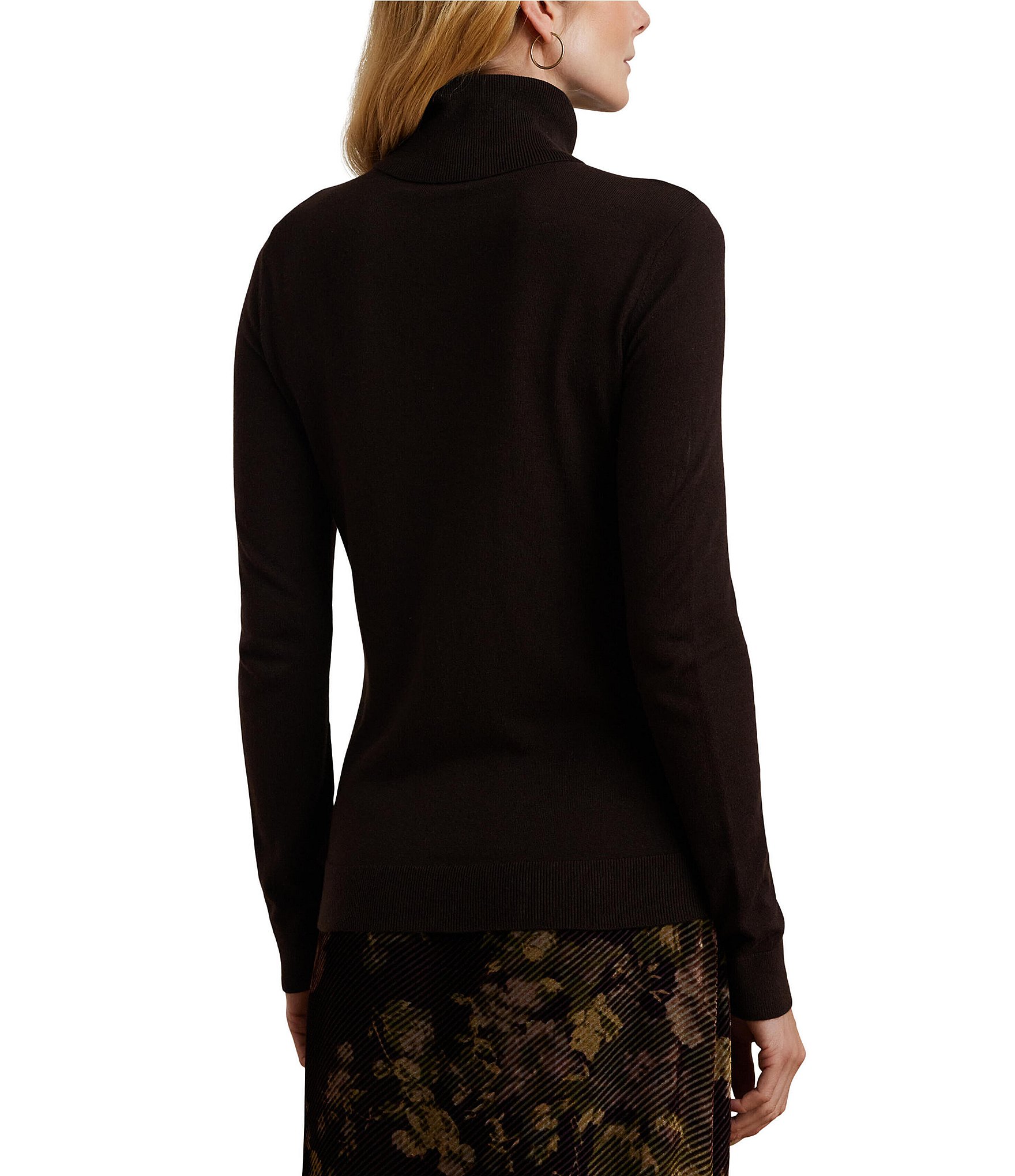 Lauren Ralph Lauren Silk-Blend Turtleneck Sweater