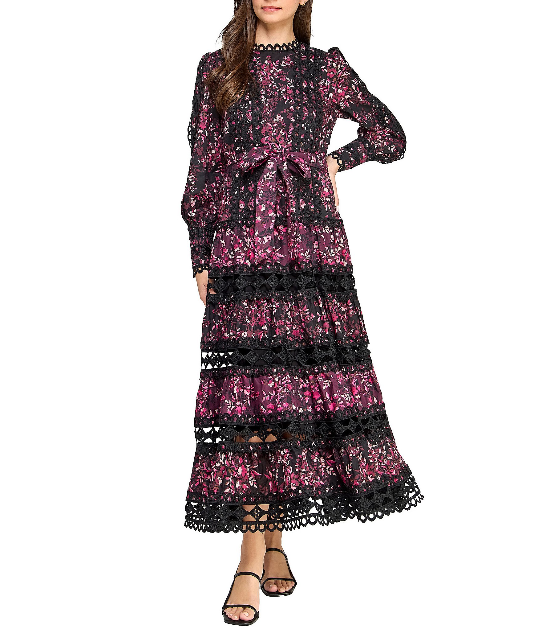 Layered With Love Lindsay Printed Long Sleeve Maxi Dress