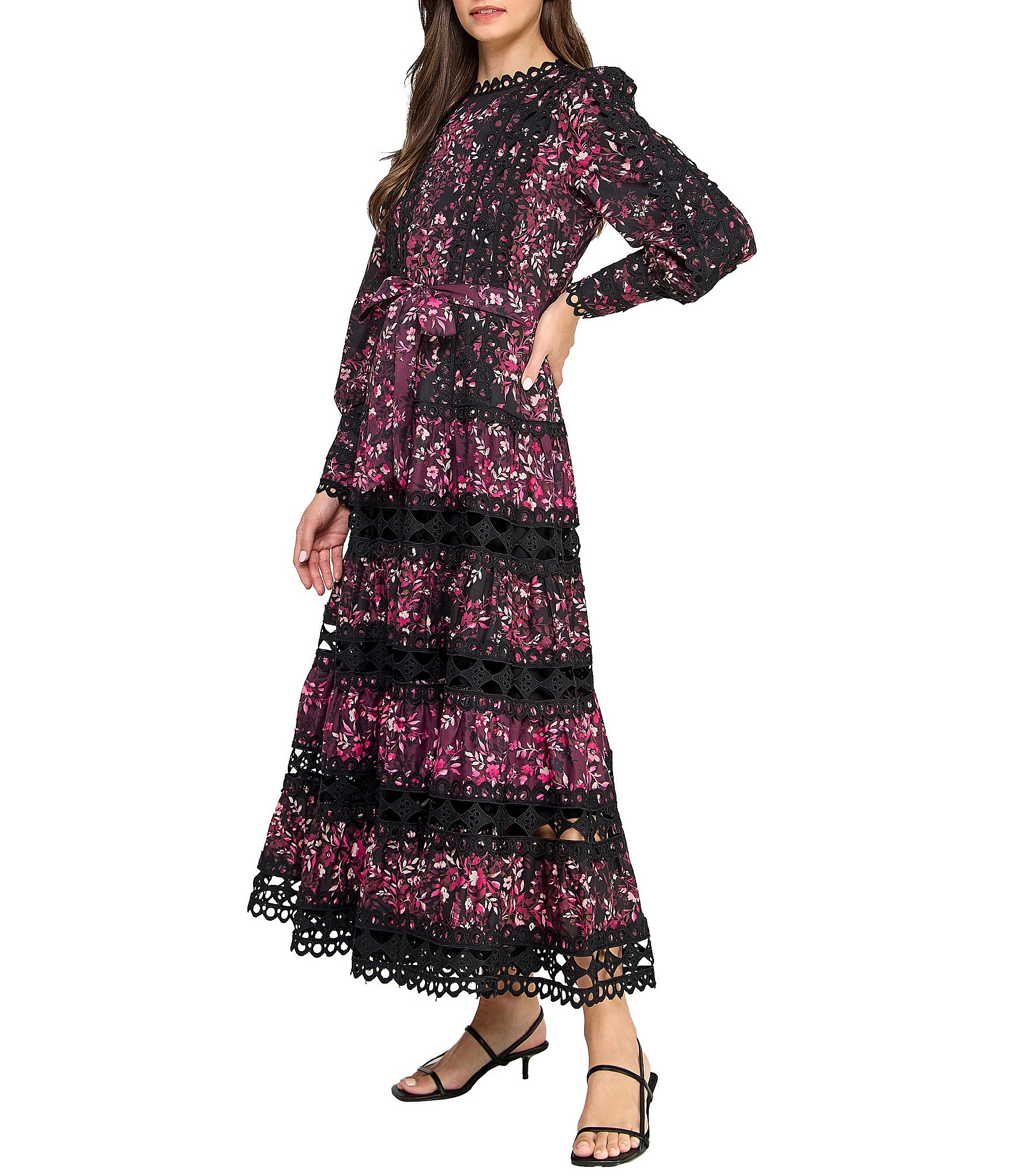 Layered With Love Lindsay Printed Long Sleeve Maxi Dress
