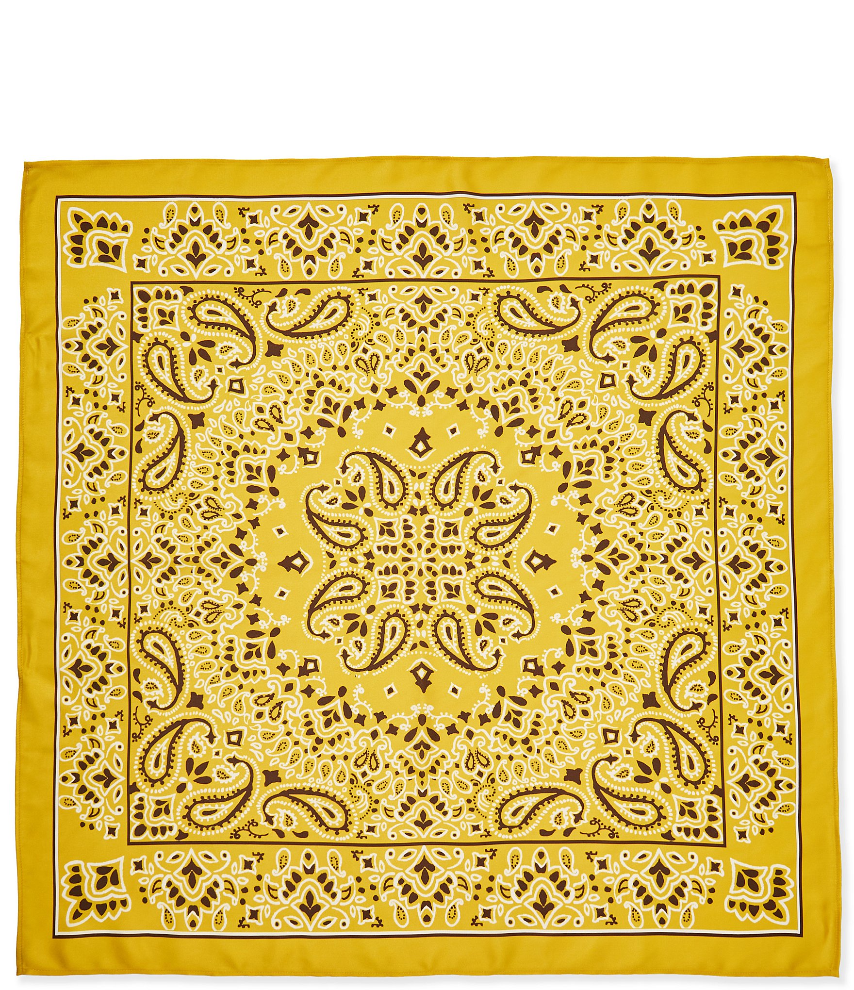Le' AL.X Bandana Print Satin Scarf