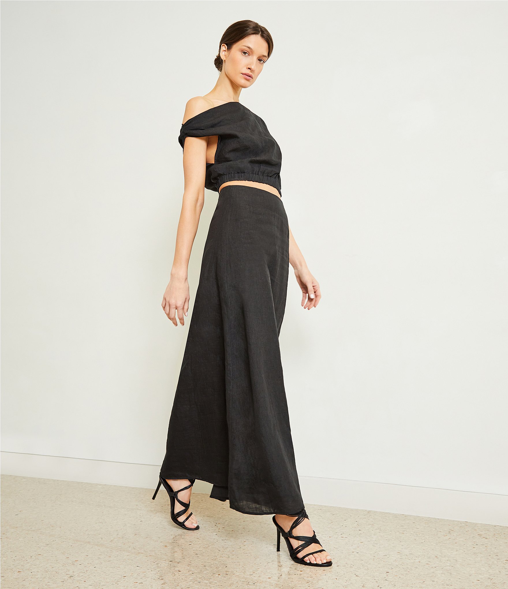 Le' AL.X Coordinating Linen A Line Maxi Skirt