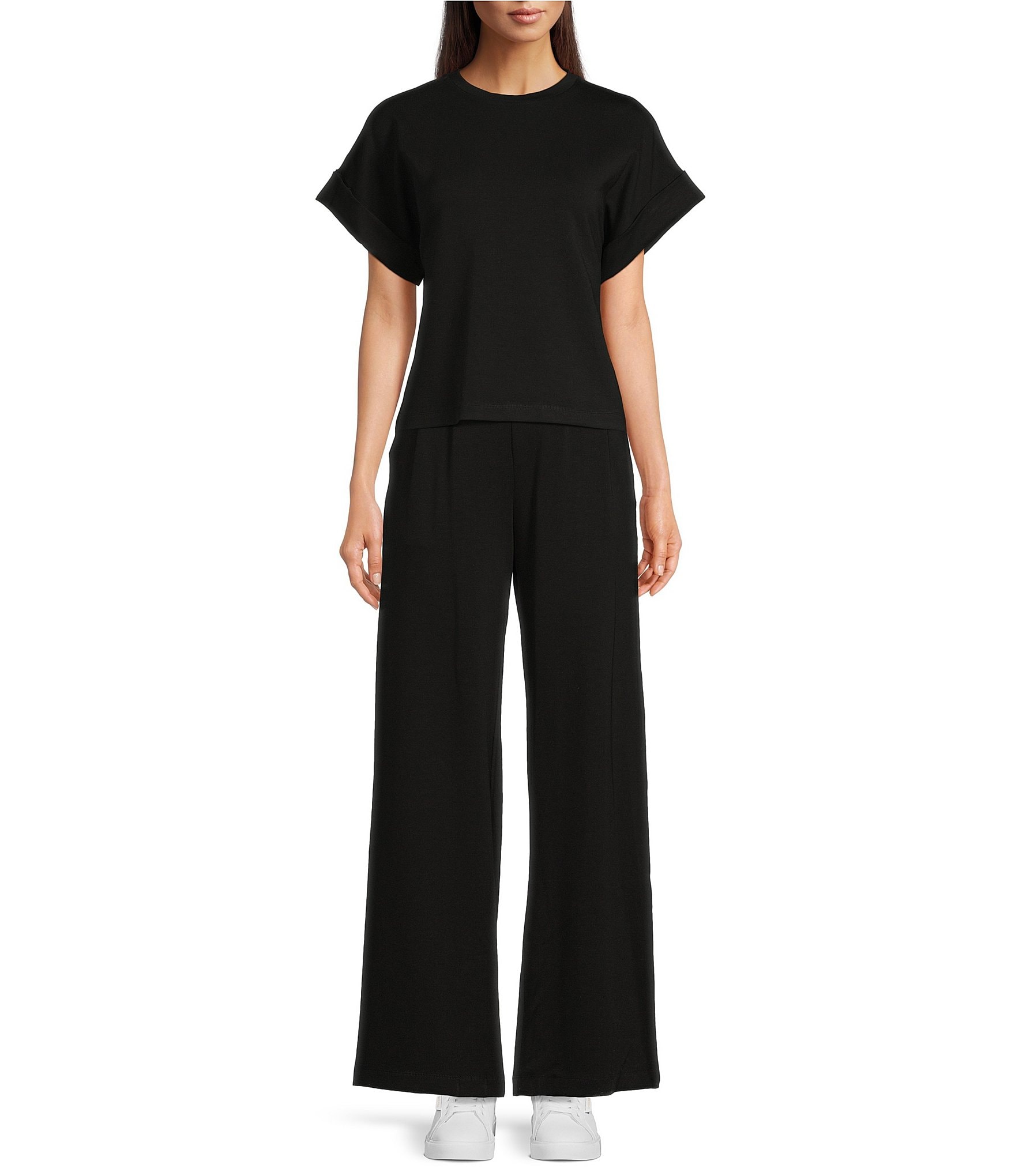 Le' AL.X Knit High Rise Trouser Lounge Coordinating Pants