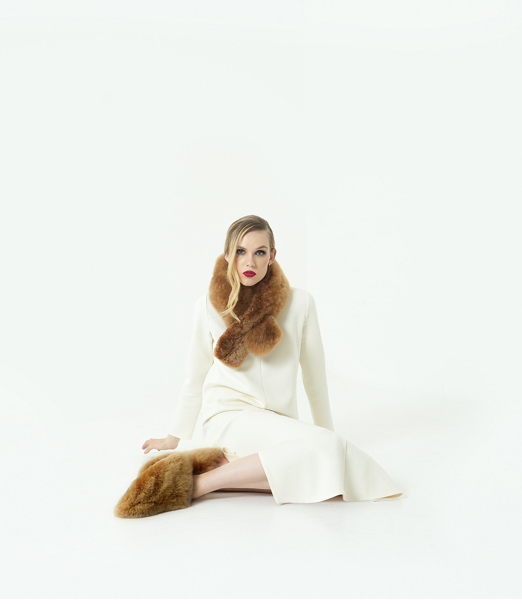 Le' AL.X Shearling Alpaca Fur Blend Slippers
