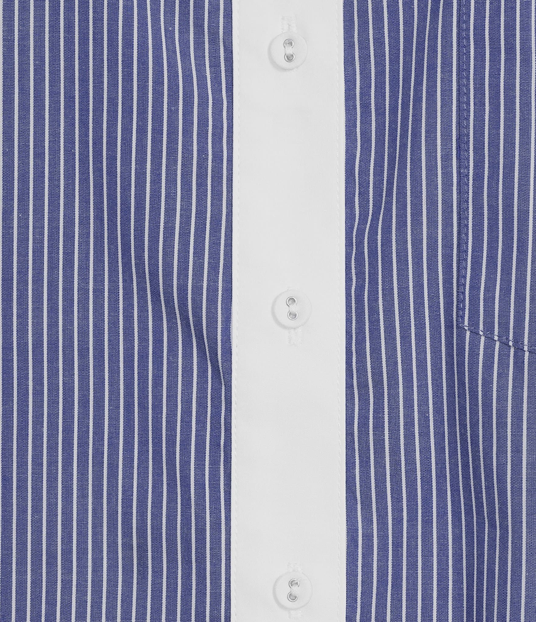 Le' AL.X Striped Collared Long Sleeve Button Down Top