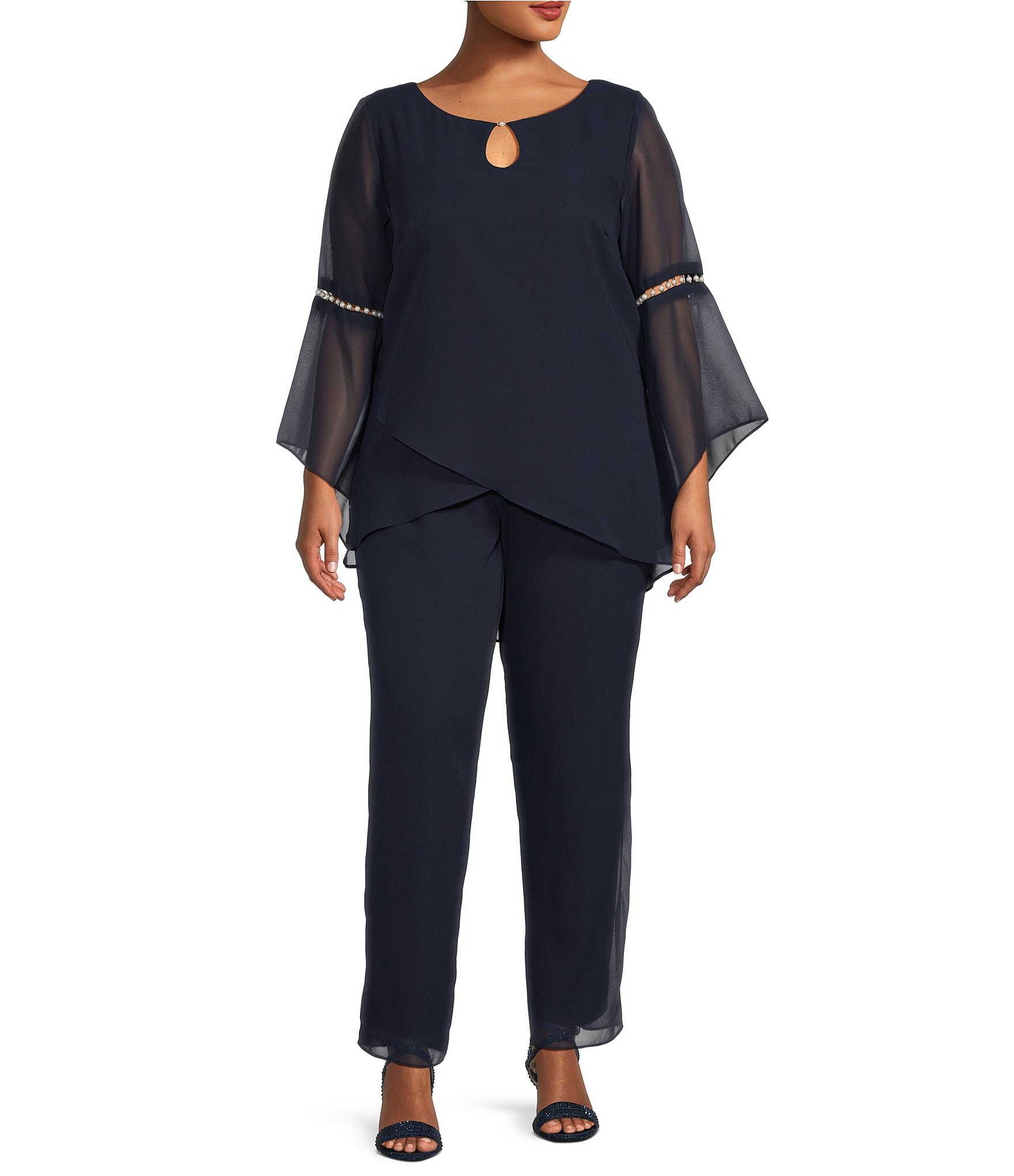 women's plus size formal pant sets