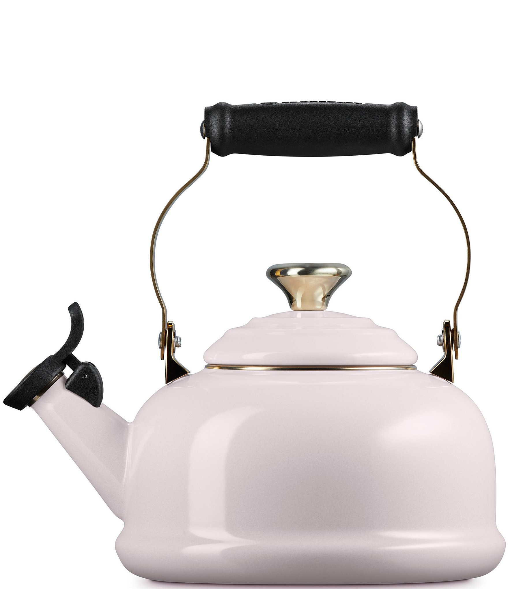 Le Creuset Enamel On Steel Whistling Kettle with Light Gold Heart Knob - 1.7 Qt