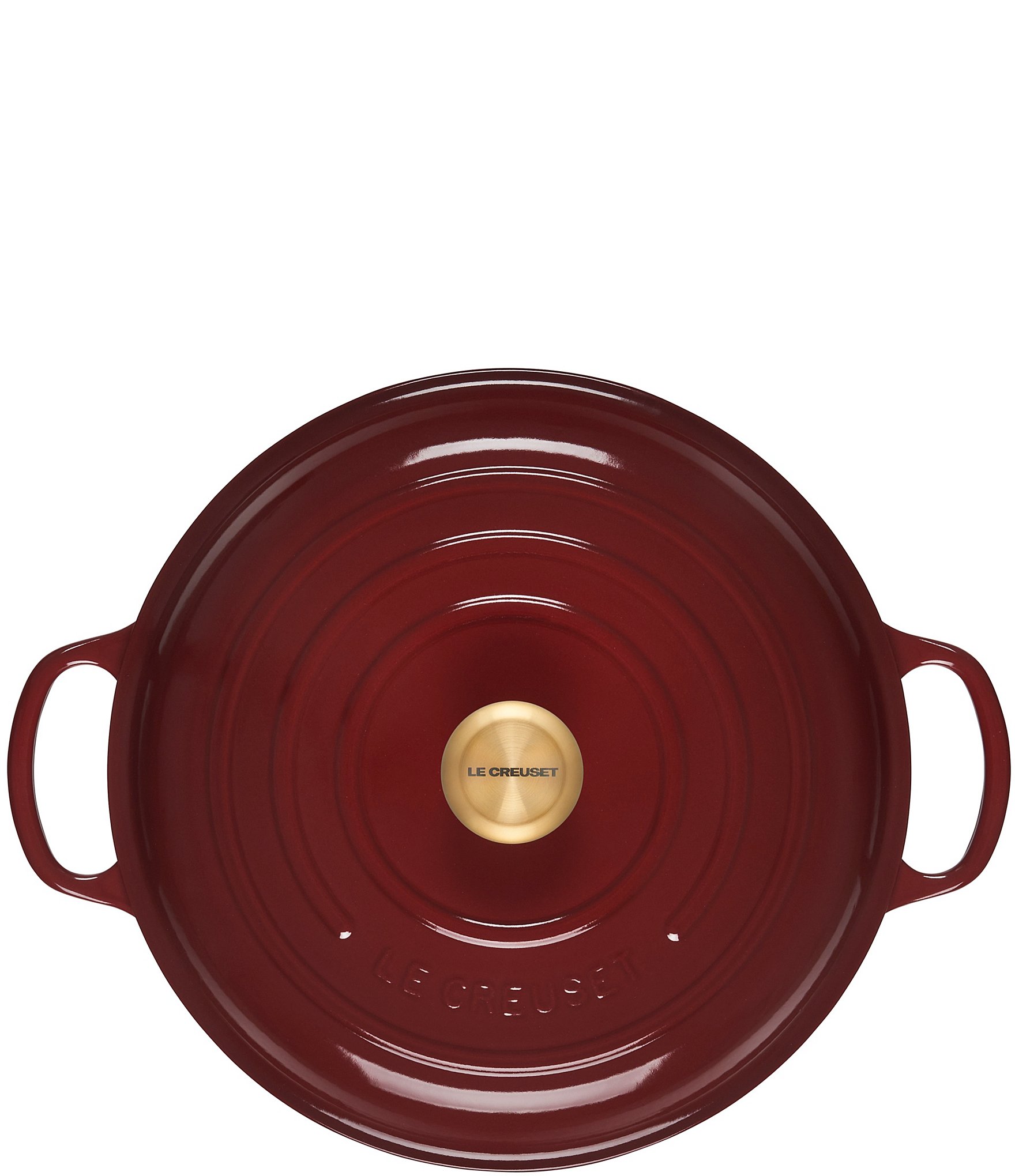 Le Creuset Signature 5-Qt. Enameled Cast Iron Braiser with Gold Stainless Steel Knob - Rhone