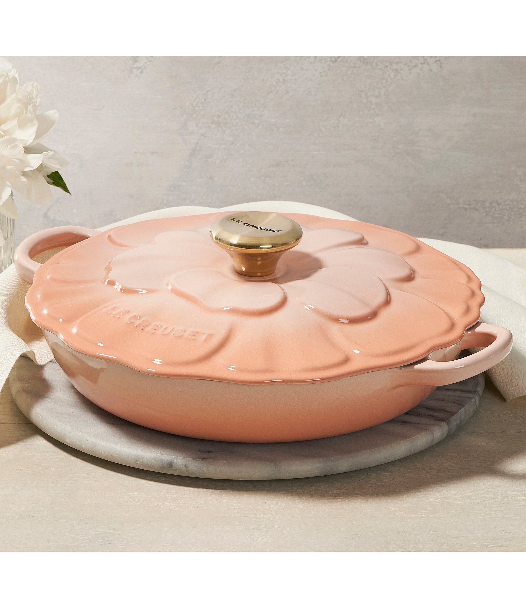 Le Creuset Signature Enameled Cast Iron Petal Braiser, 2.25qt.