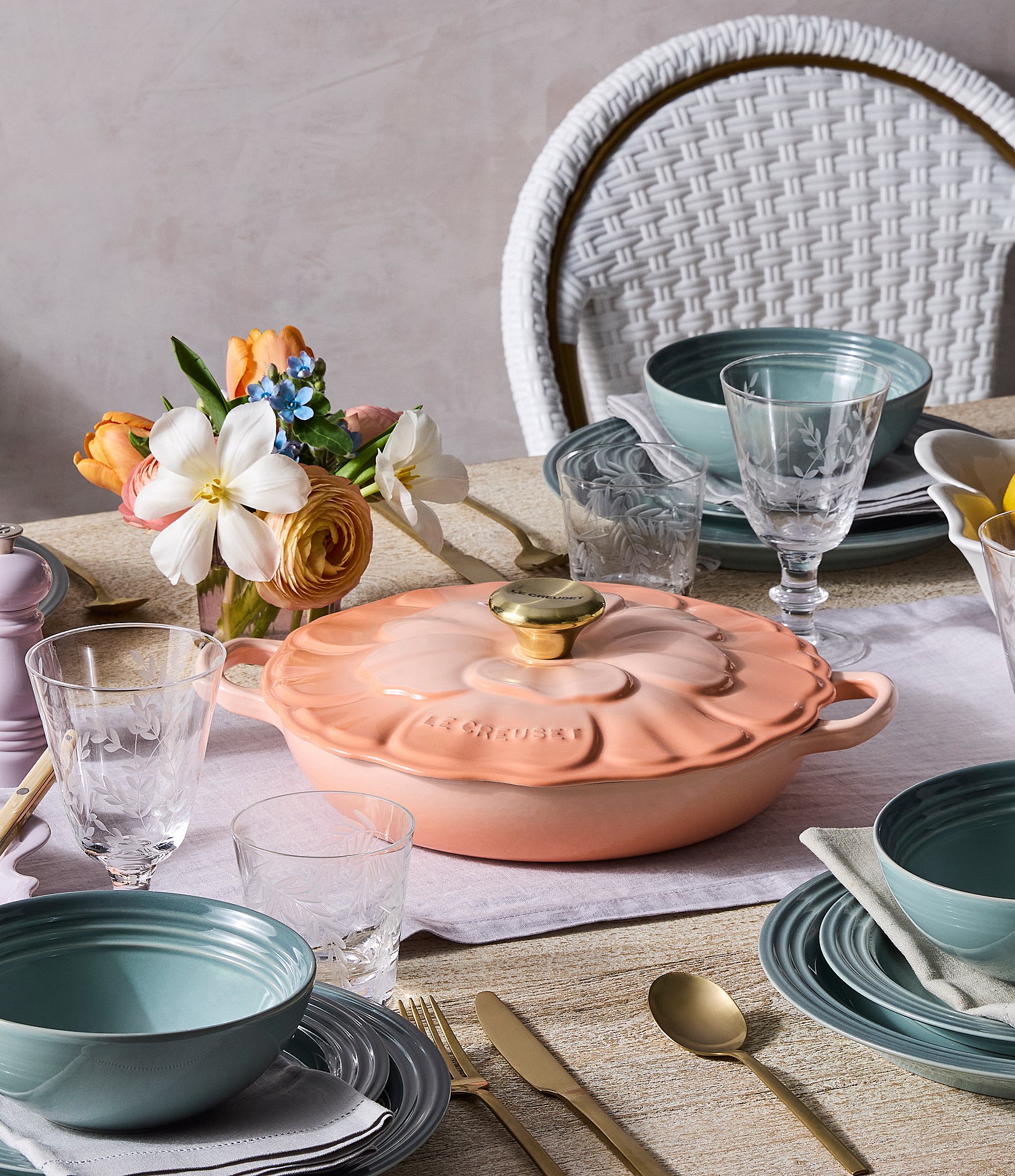 Le Creuset Signature Enameled Cast Iron Petal Braiser, 2.25qt.