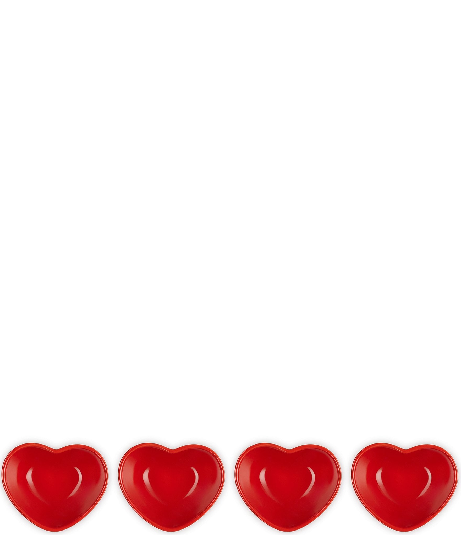 Le Creuset Stoneware Set Of 4 Heart Mini Bowl