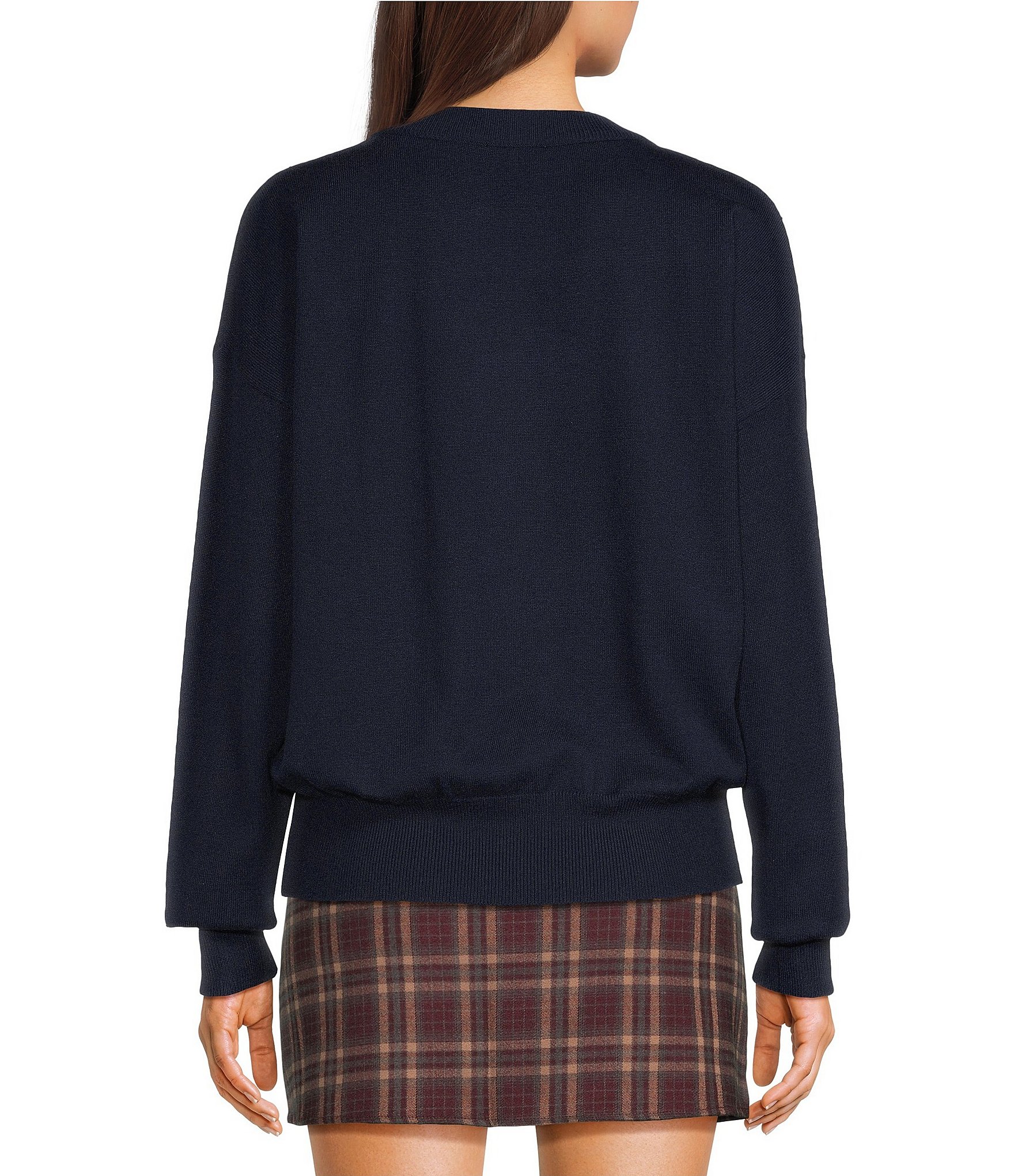 Le Lis Doodle Long Sleeve Crewneck Sweater