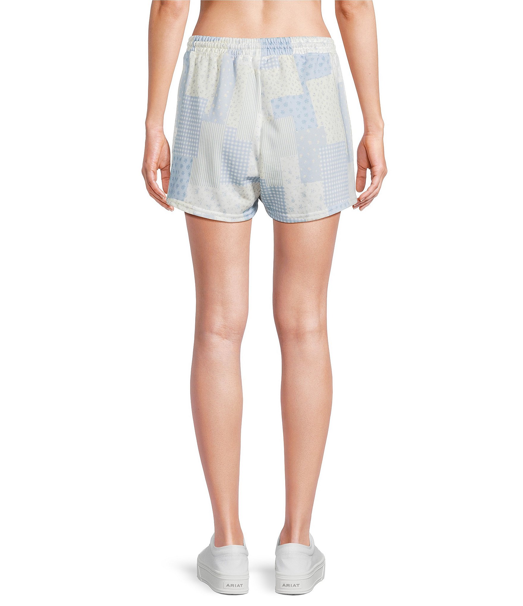 Le Lis Patchwork Print Drawstring Shorts