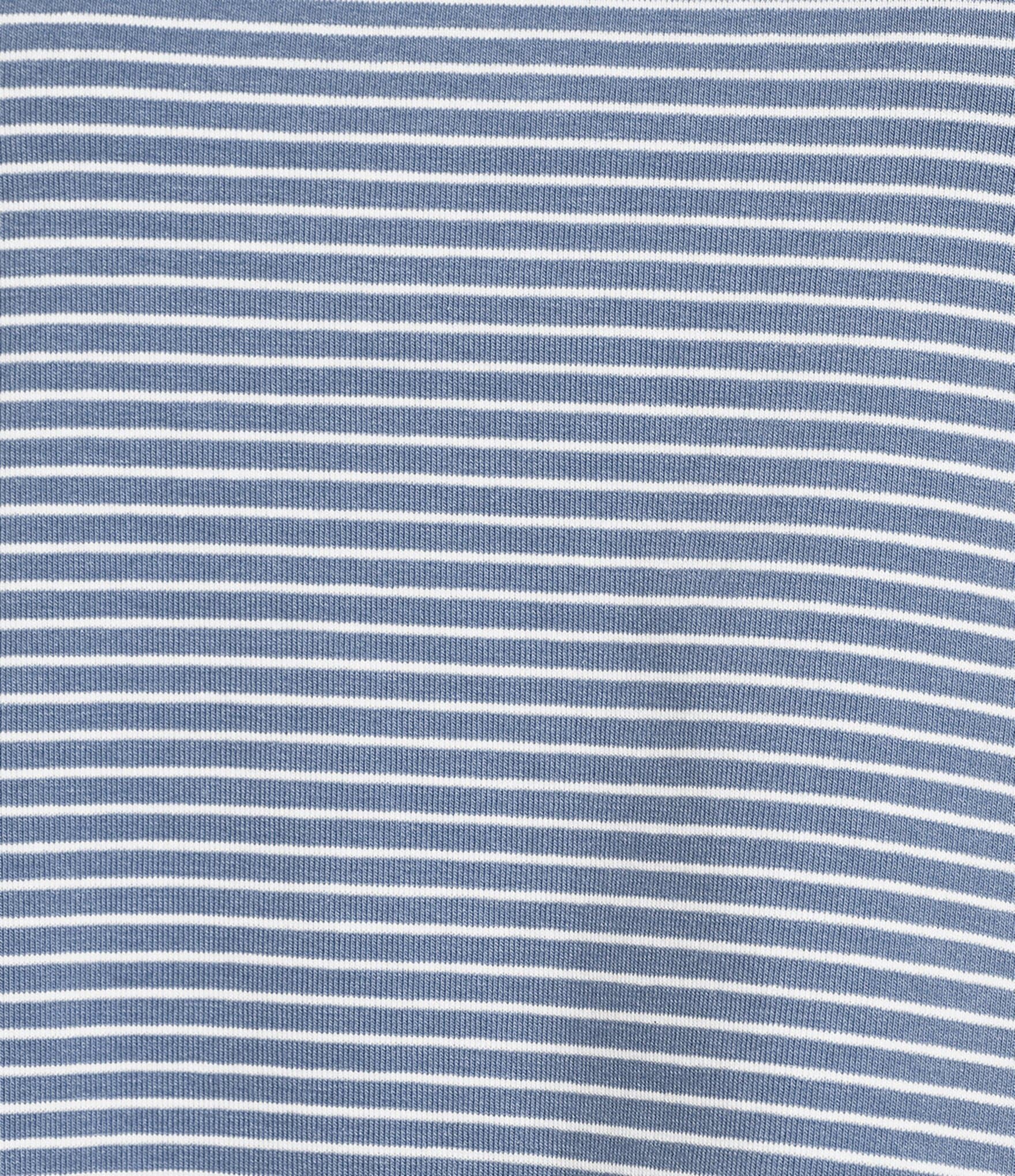 Le Lis Striped Mock Neck Short Sleeve Top
