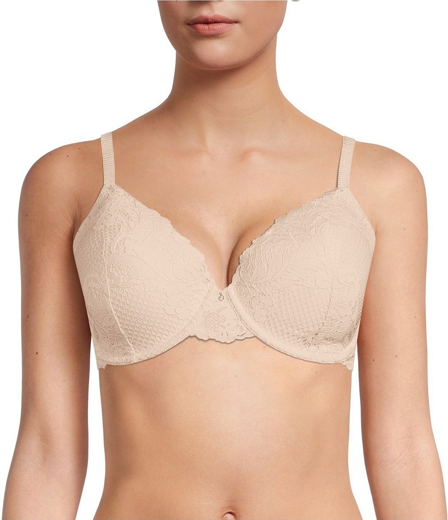 Le Mystere Women's Natural Comfort Modal Jersey Supportive Lace