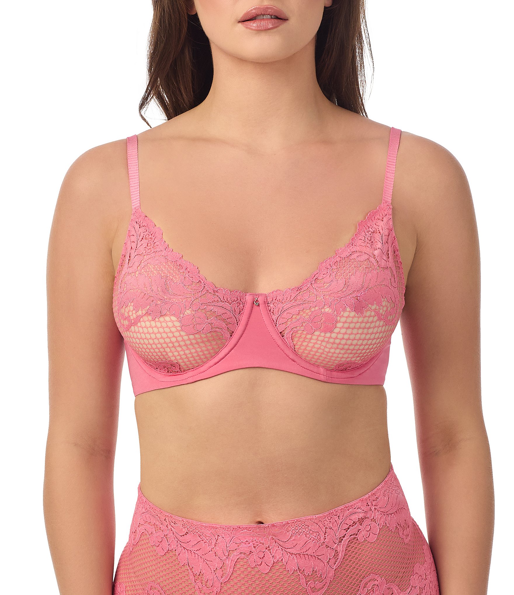 Le Mystere Lace Allure Unlined Scoop Neck Adjustable Bra