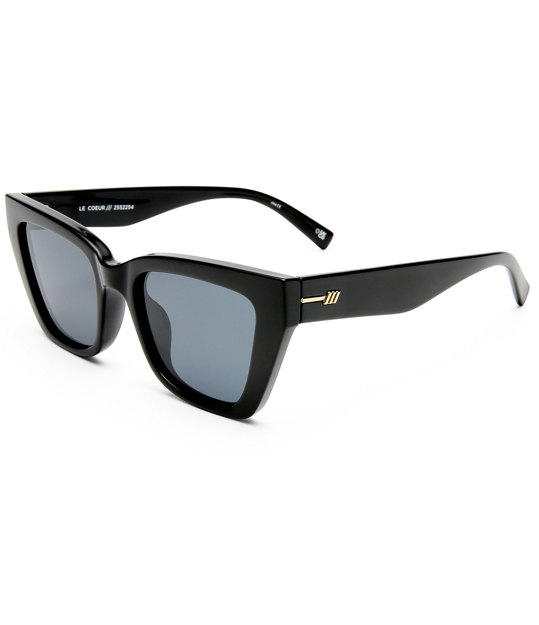 Black Oversized Square Women\'s Sunglasses by Le Specs Impossible Matte Black Uni-Sex Square Sunglasses | Le Specs main image 2
