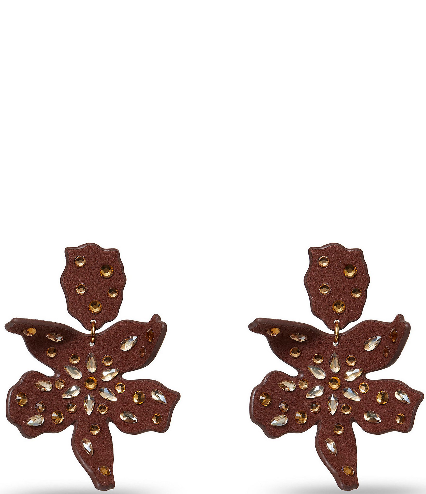Lele Sadoughi Sparkle Paper Lily Drop Earrings